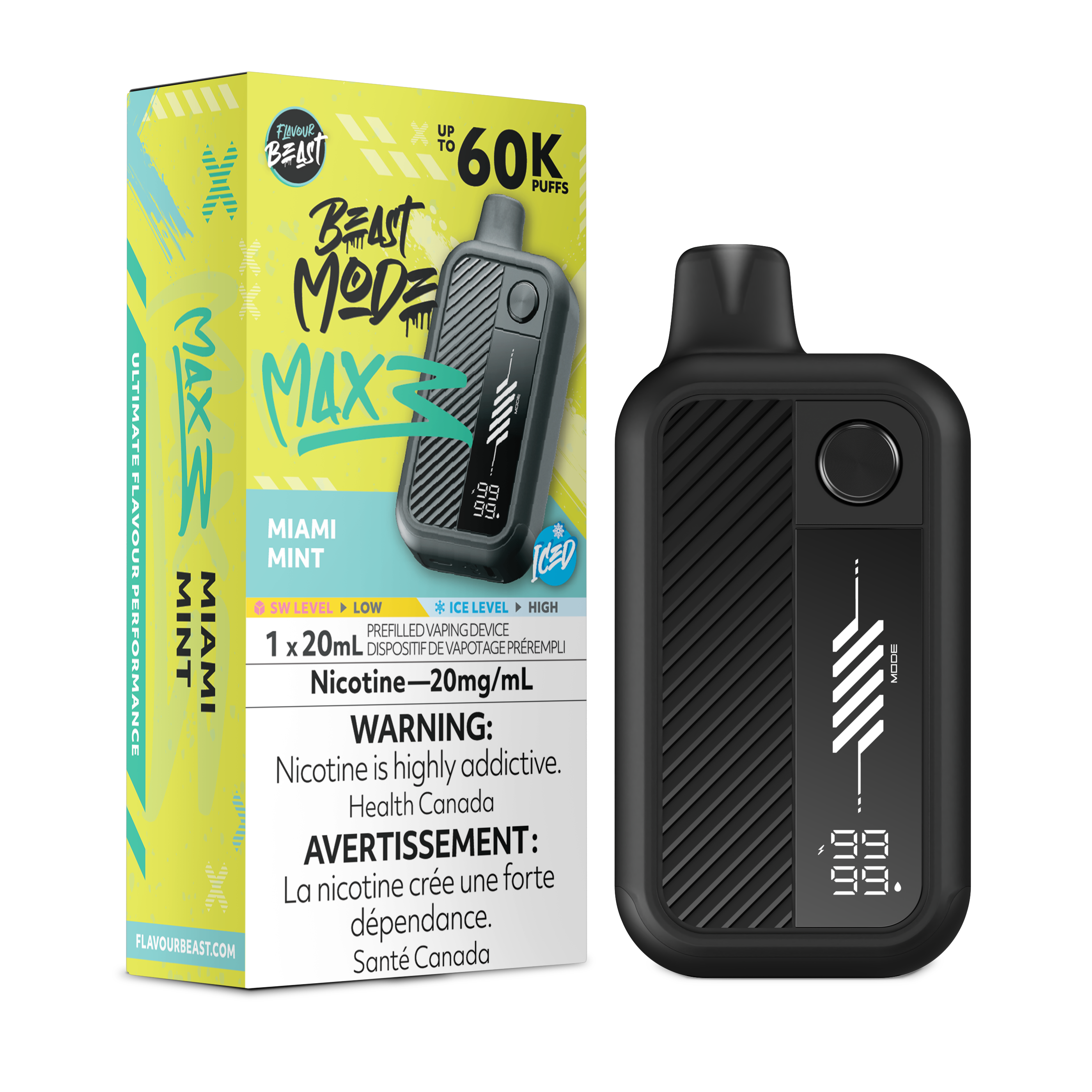 MIAMI MINT - FLAVOUR BEAST BEAST MODE MAX 3 (20mL)