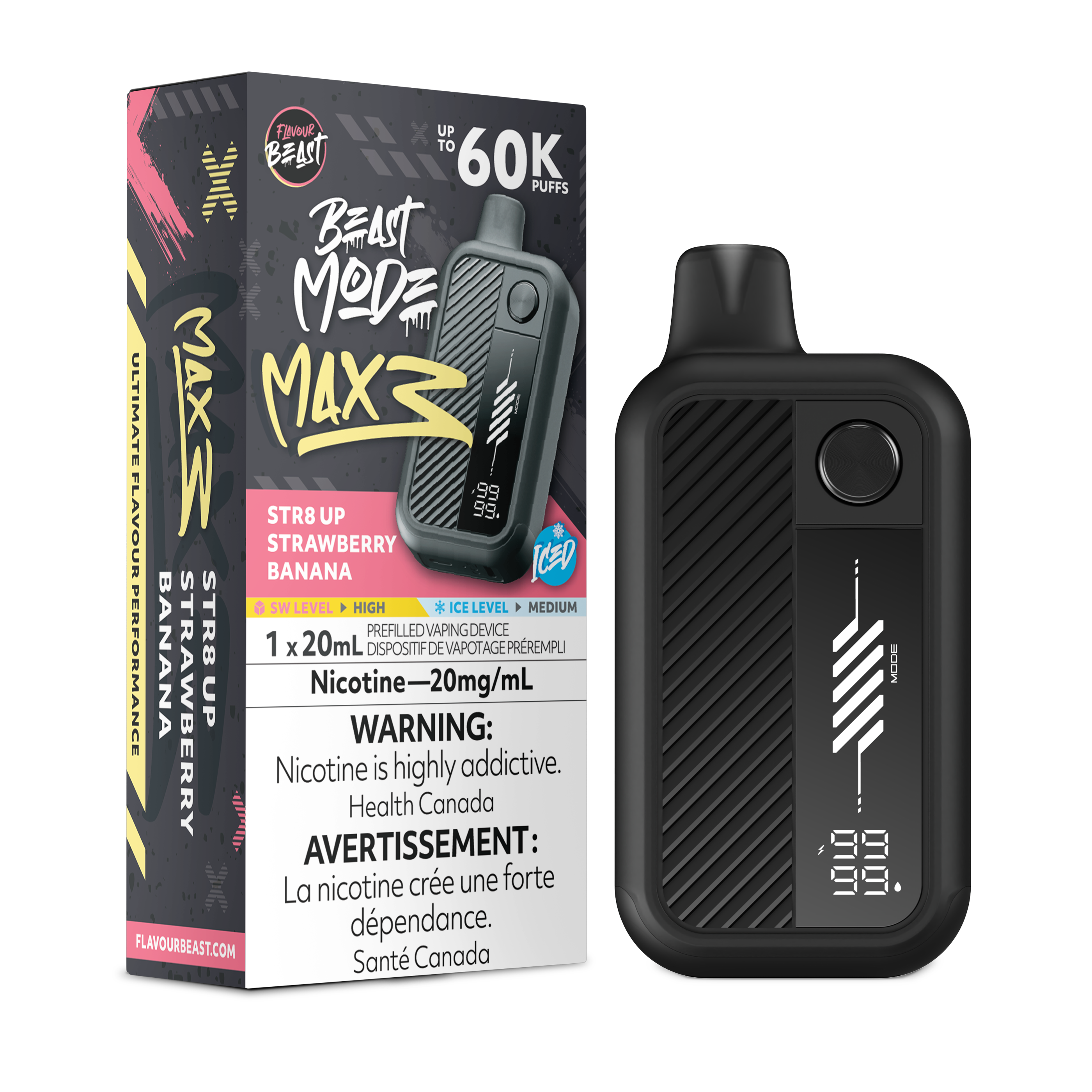 STR8 UP STRAWBERRY BANANA - FLAVOUR BEAST BEAST MODE MAX 3 (20mL)