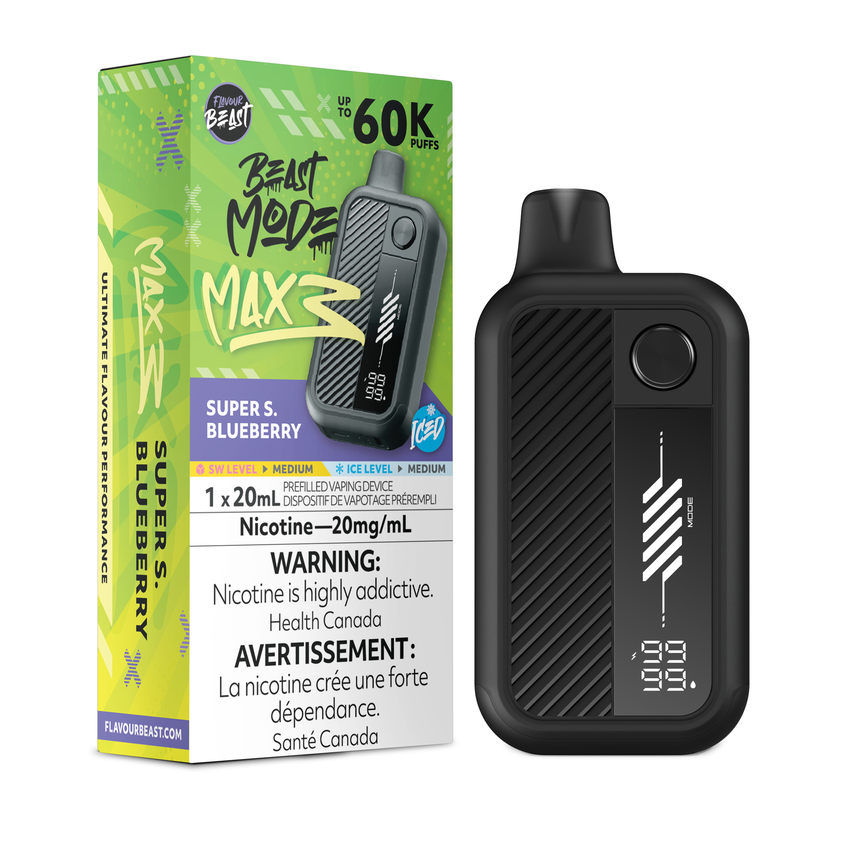 SUPER S. BLUEBERRY - FLAVOUR BEAST BEAST MODE MAX 3 (20mL)