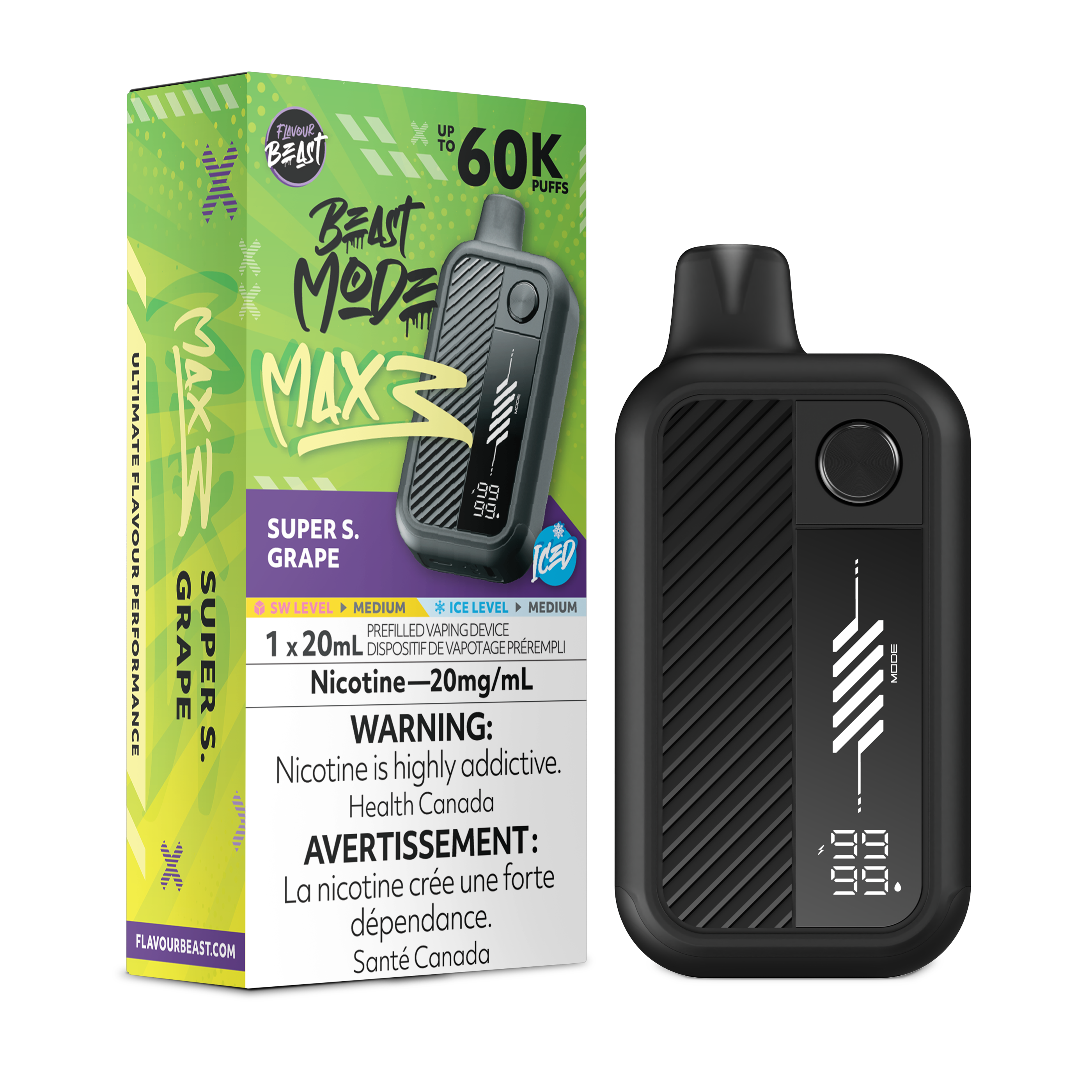 SUPER S. GRAPE - FLAVOUR BEAST BEAST MODE MAX 3 (20mL)