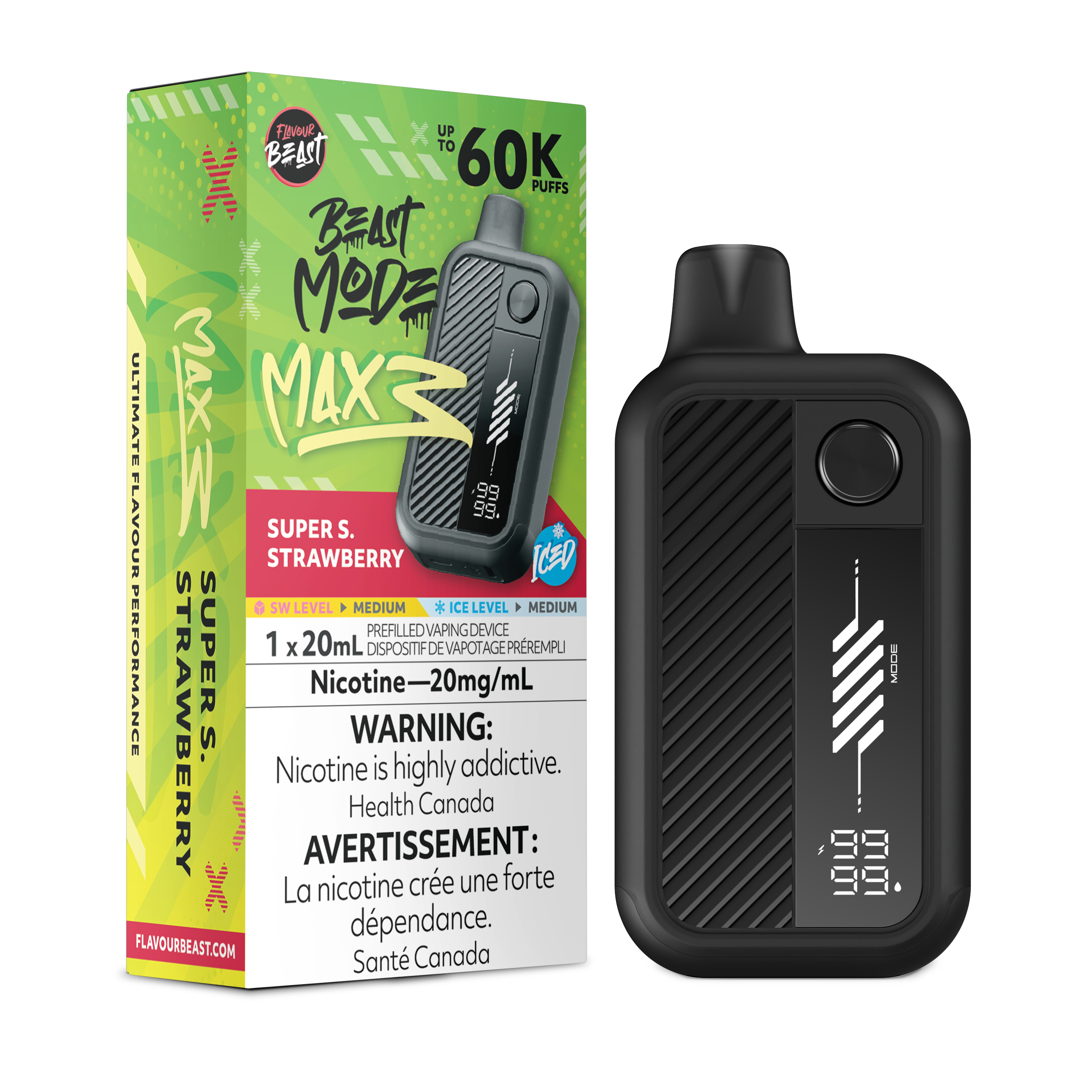 SUPER S. STRAWBERRY - FLAVOUR BEAST BEAST MODE MAX 3 (20mL)