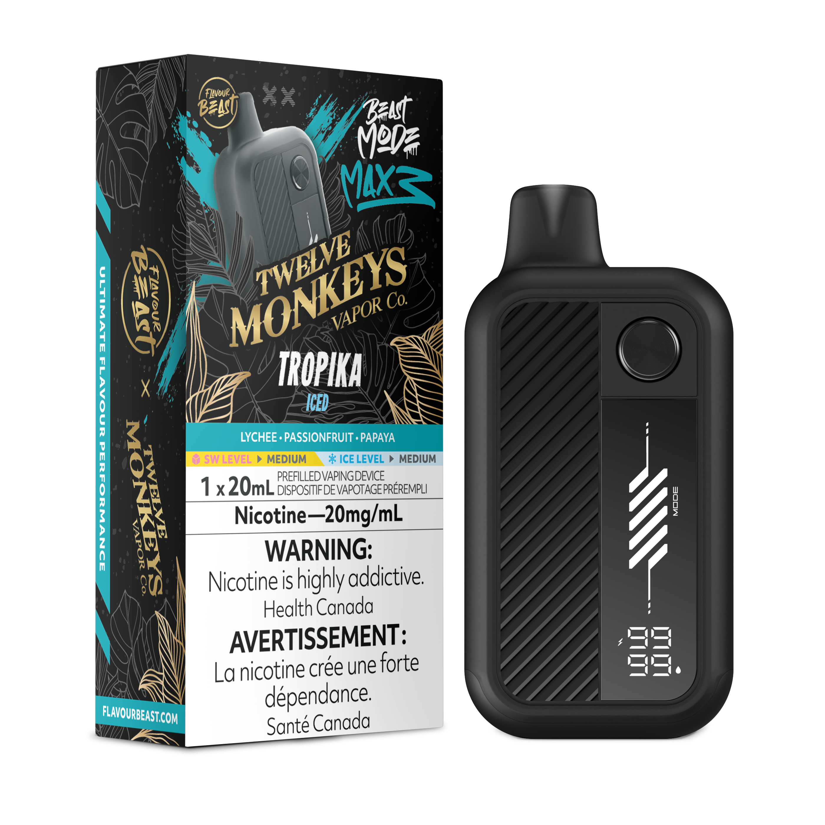 TROPIKA - FLAVOUR BEAST X 12 MONKEYS BEAST MODE MAX 3 (20mL)