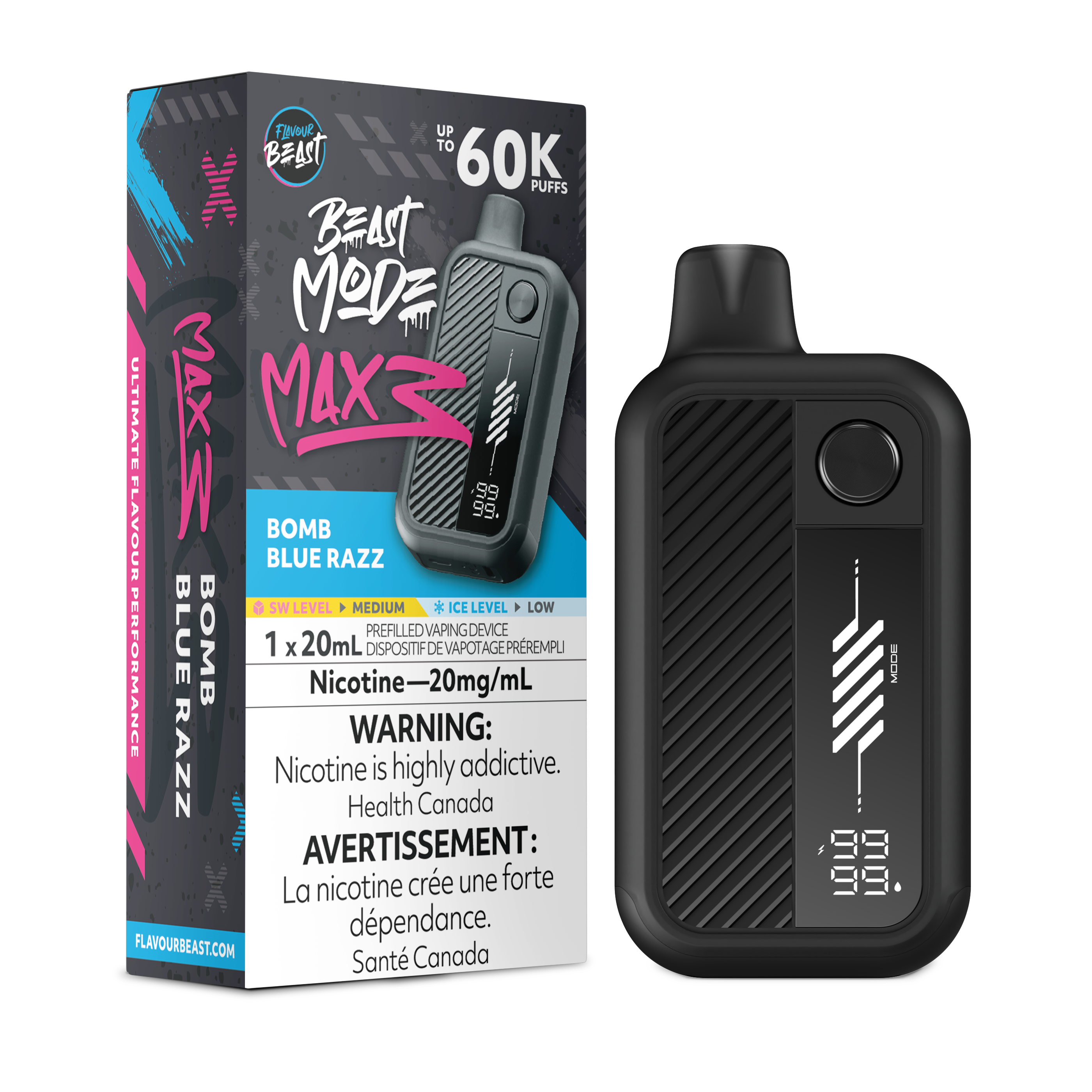 BOMB BLUE RAZZ - FLAVOUR BEAST BEAST MODE MAX 3 (20mL)