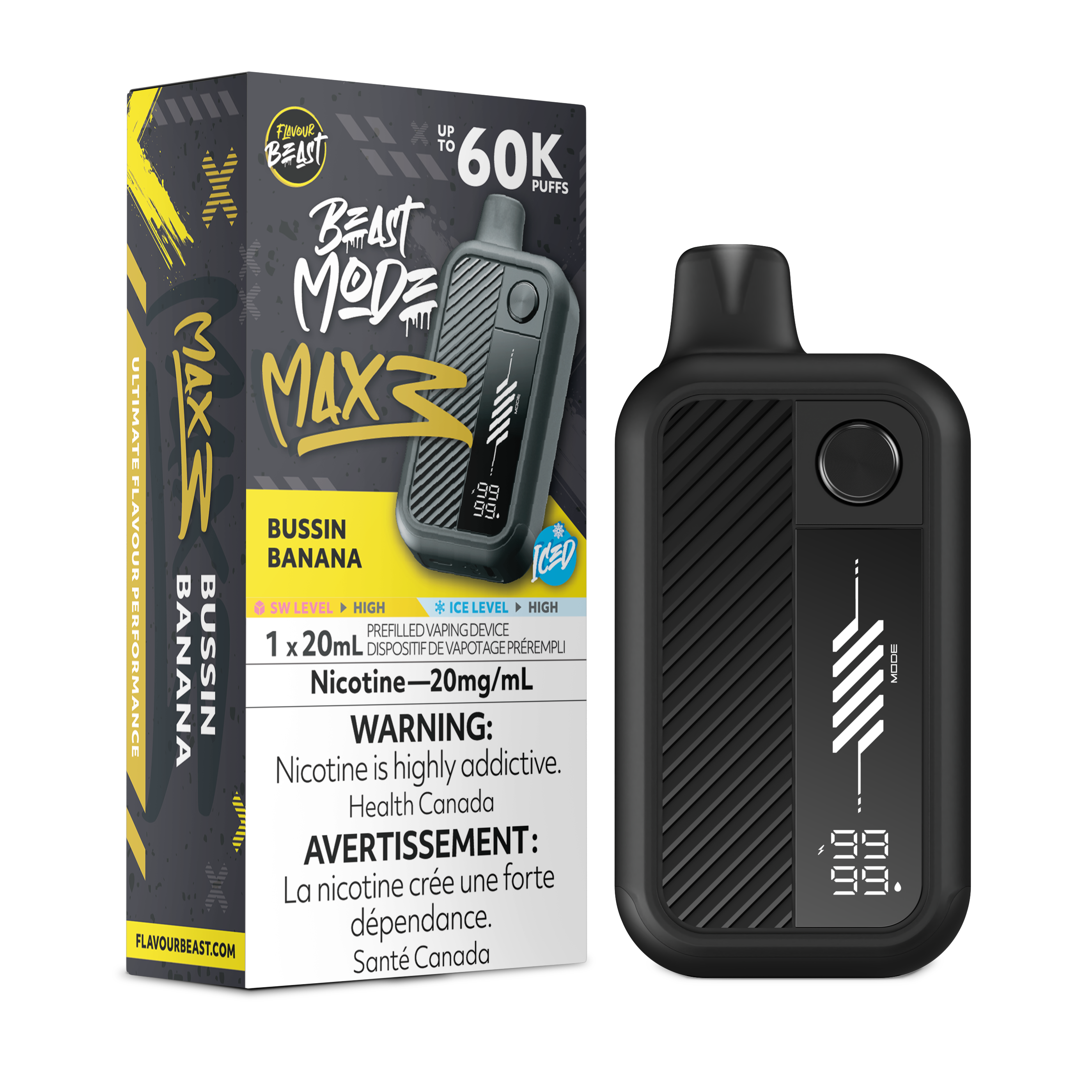 BUSSIN BANANA - FLAVOUR BEAST BEAST MODE MAX 3 (20mL)