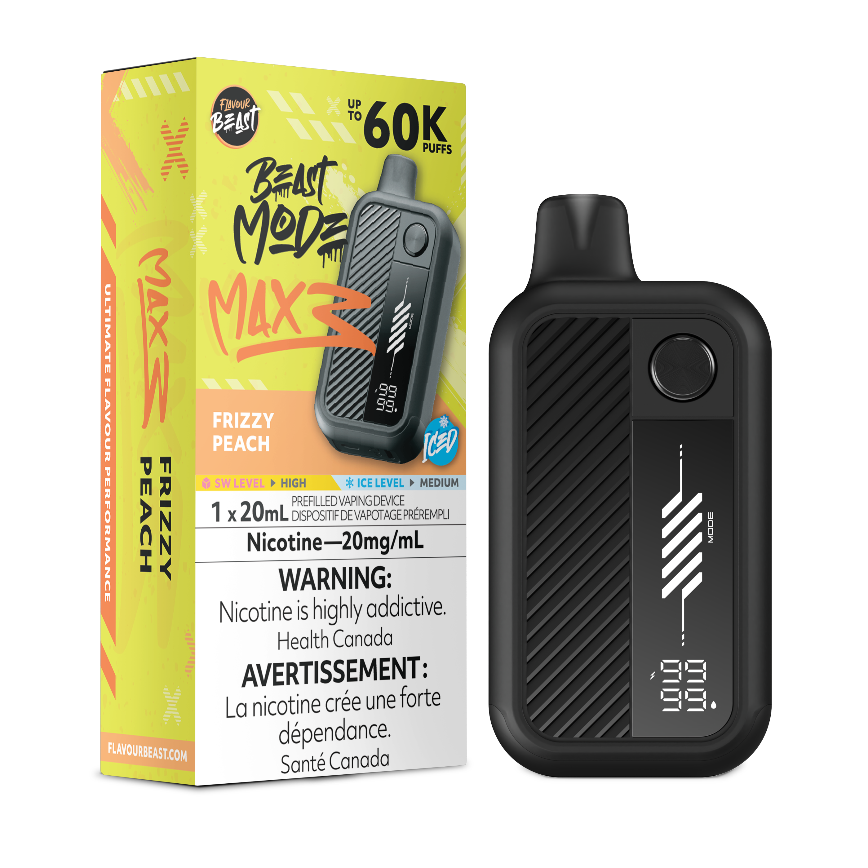 FRIZZY PEACH - FLAVOUR BEAST BEAST MODE MAX 3 (20mL)