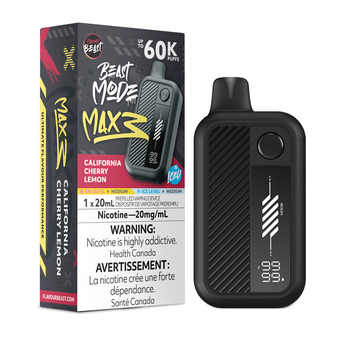 CALIFORNIA CHERRY LEMON - FLAVOUR BEAST BEAST MODE MAX 3 (20mL)