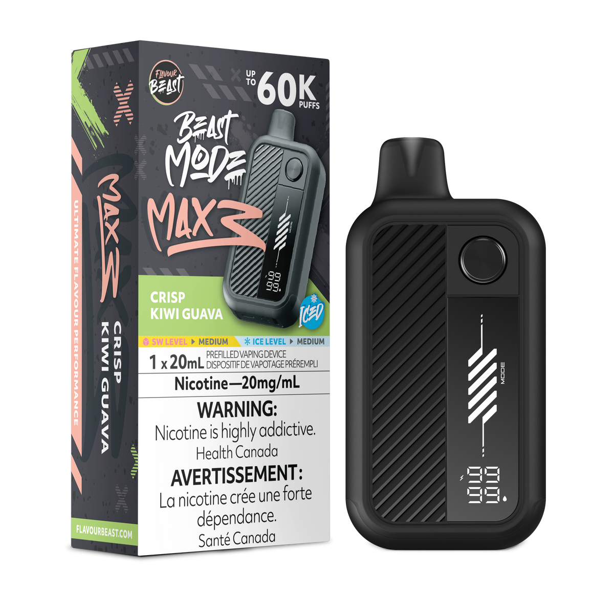 CRISP KIWI GUAVA - FLAVOUR BEAST BEAST MODE MAX 3 (20mL)