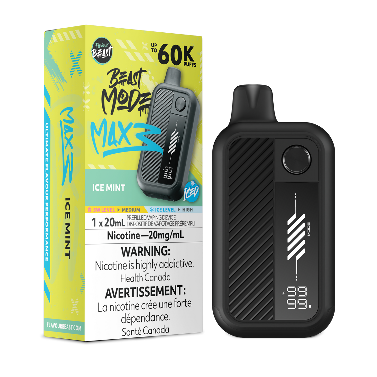 ICE MINT - FLAVOUR BEAST BEAST MODE MAX 3 (20mL)