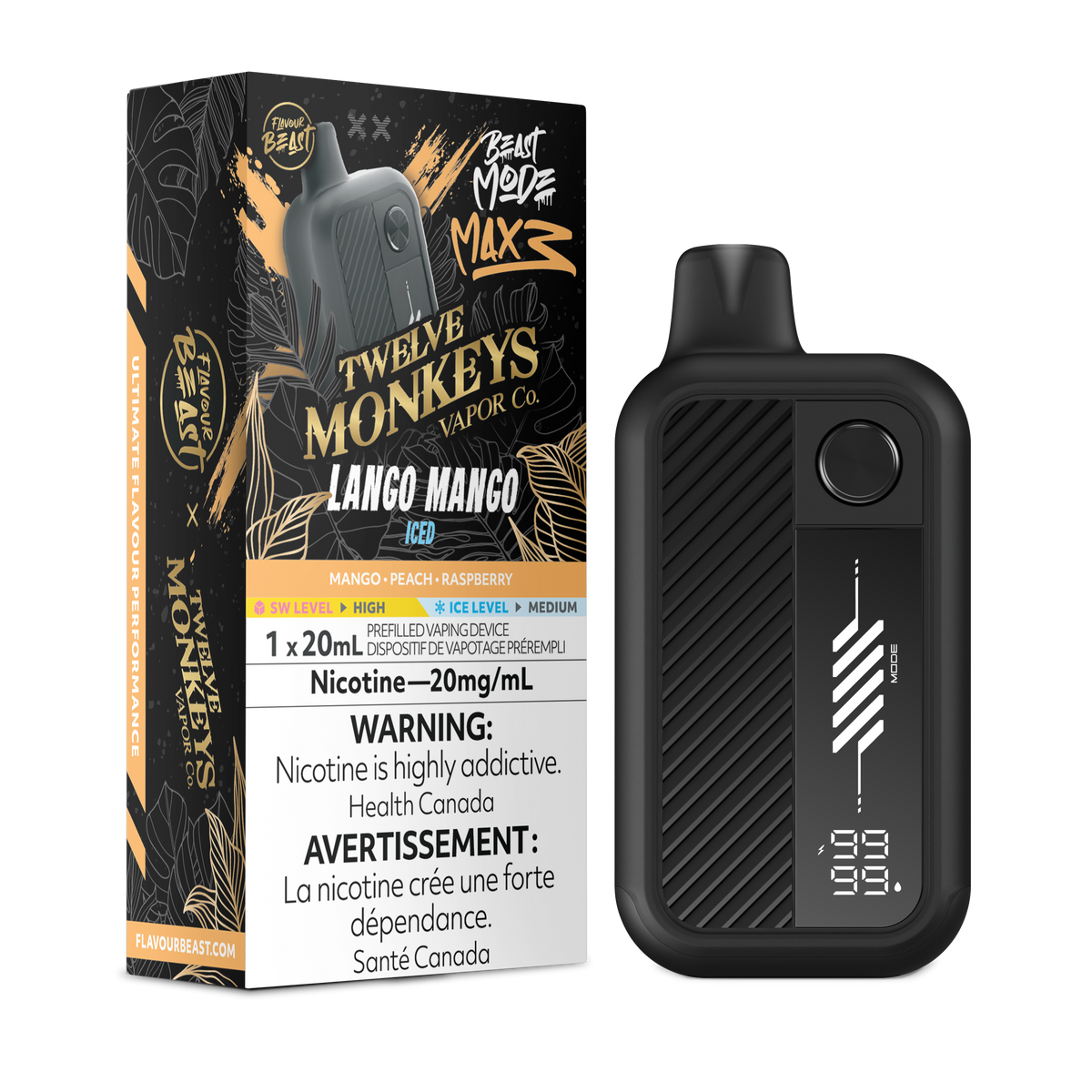 LANGO MANGO - FLAVOUR BEAST X 12 MONKEYS BEAST MODE MAX 3 (20mL)