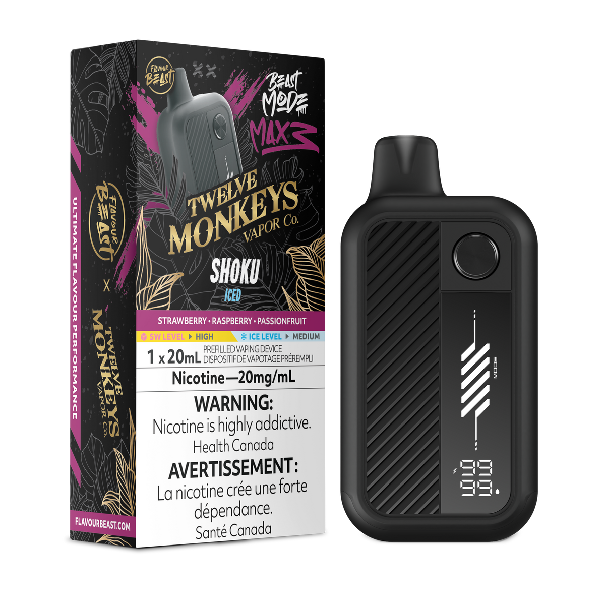 SHOKU - FLAVOUR BEAST X 12 MONKEYS BEAST MODE MAX 3 (20mL)
