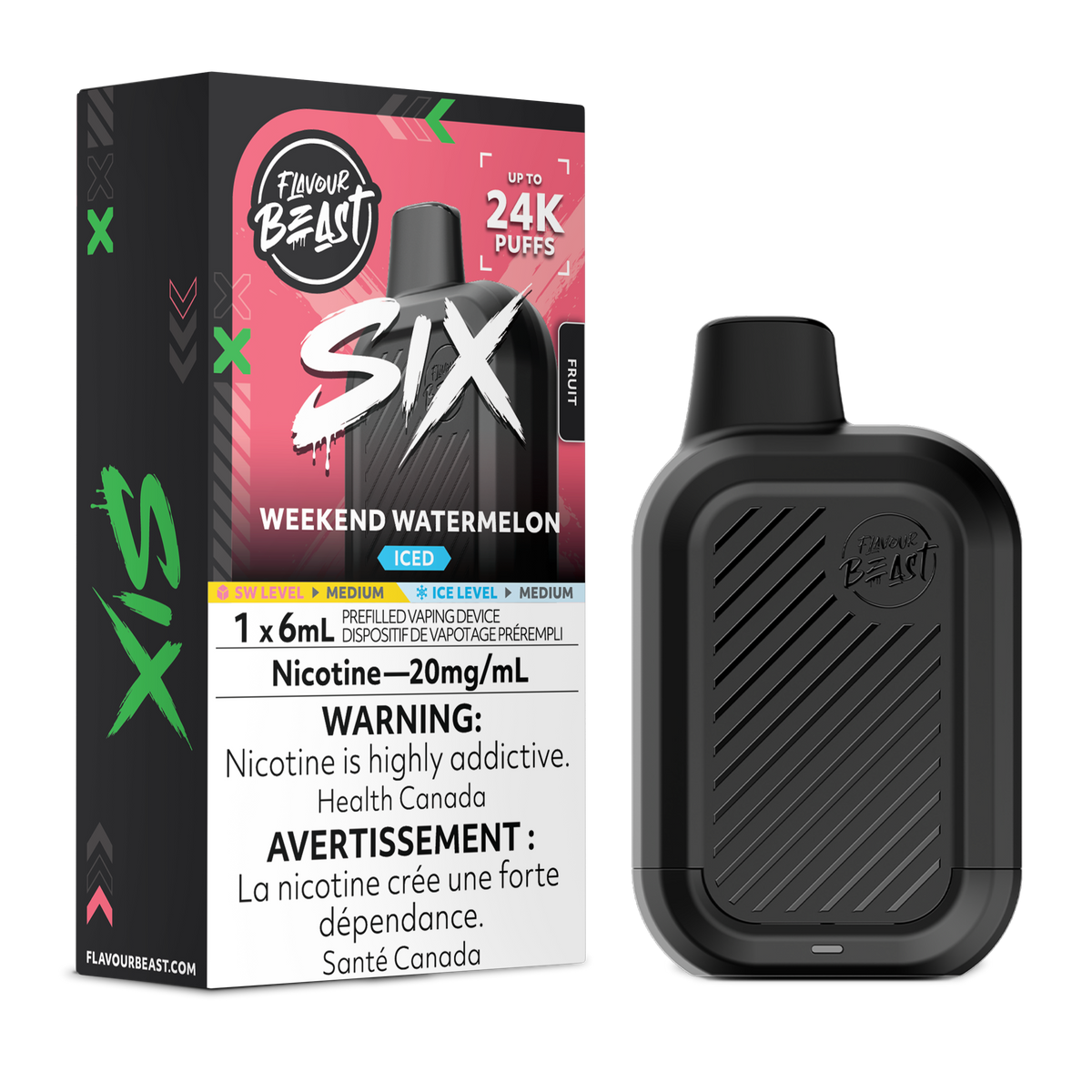 WEEKEND WATERMELON ICE - FLAVOUR BEAST SIX 24K (6mL)