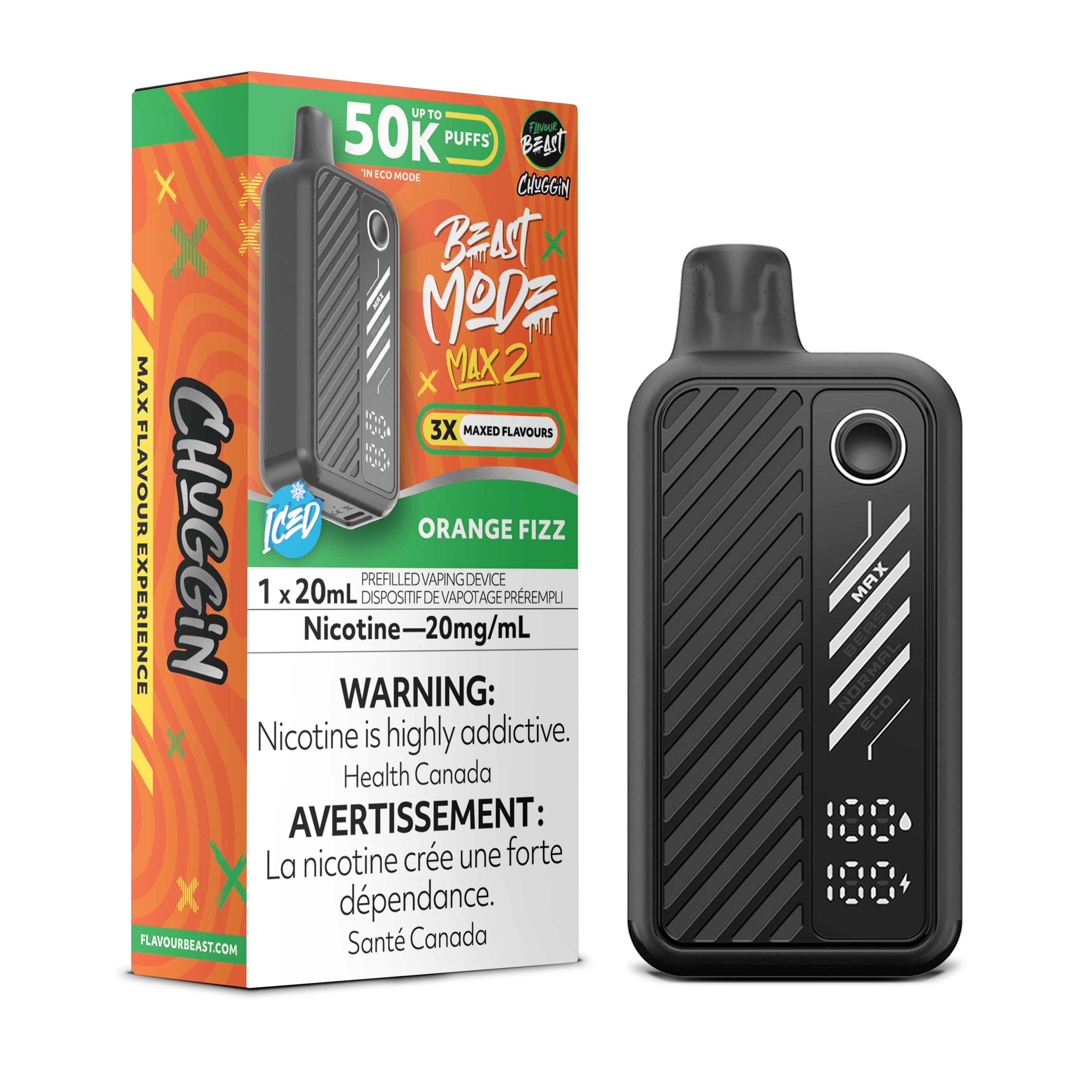 ORANGE FIZZ - FLAVOUR BEAST BEAST MODE MAX 2 (20mL) (ONTARIO)