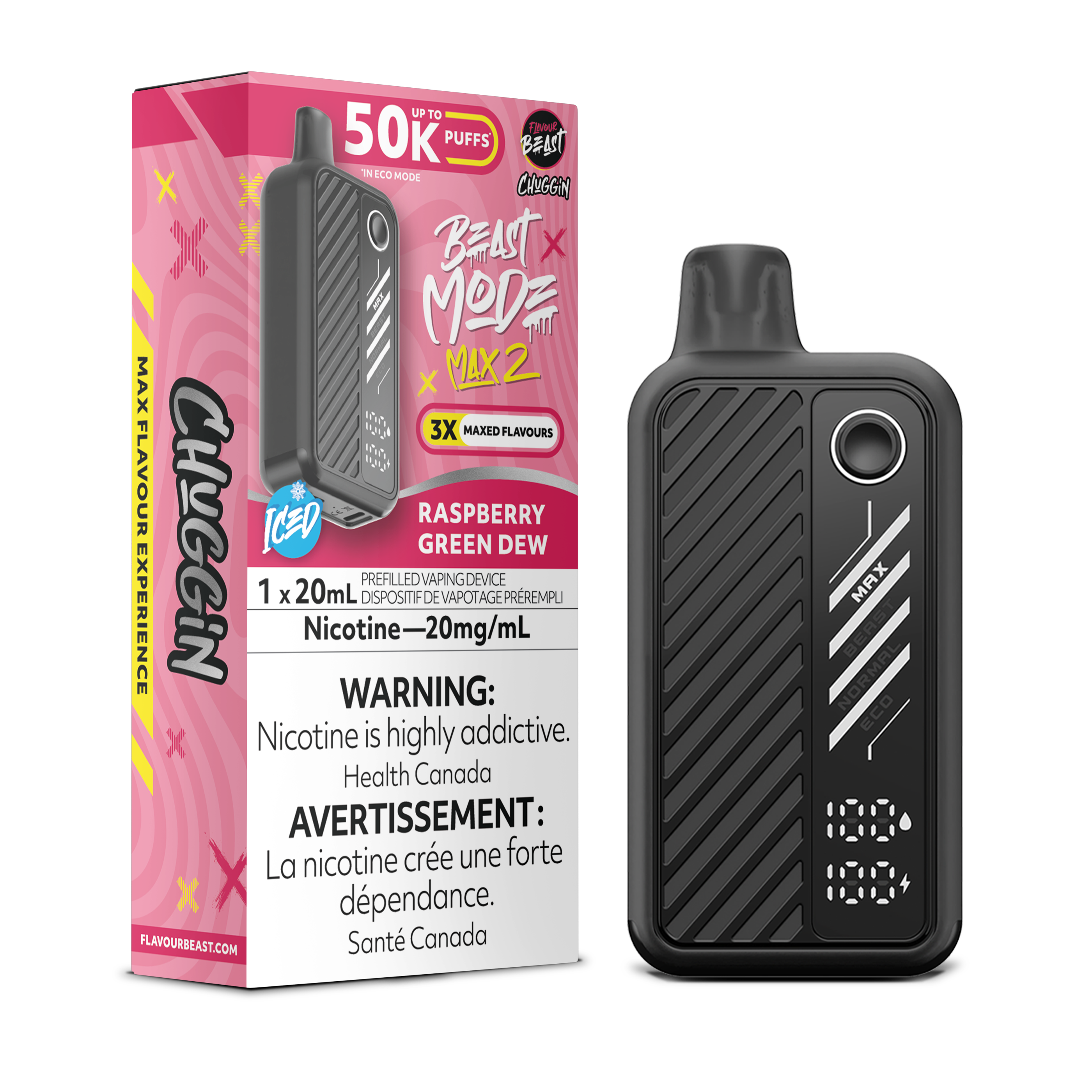 RASPBERRY GREEN DEW - FLAVOUR BEAST BEAST MODE MAX 2 (20mL) (ONTARIO)