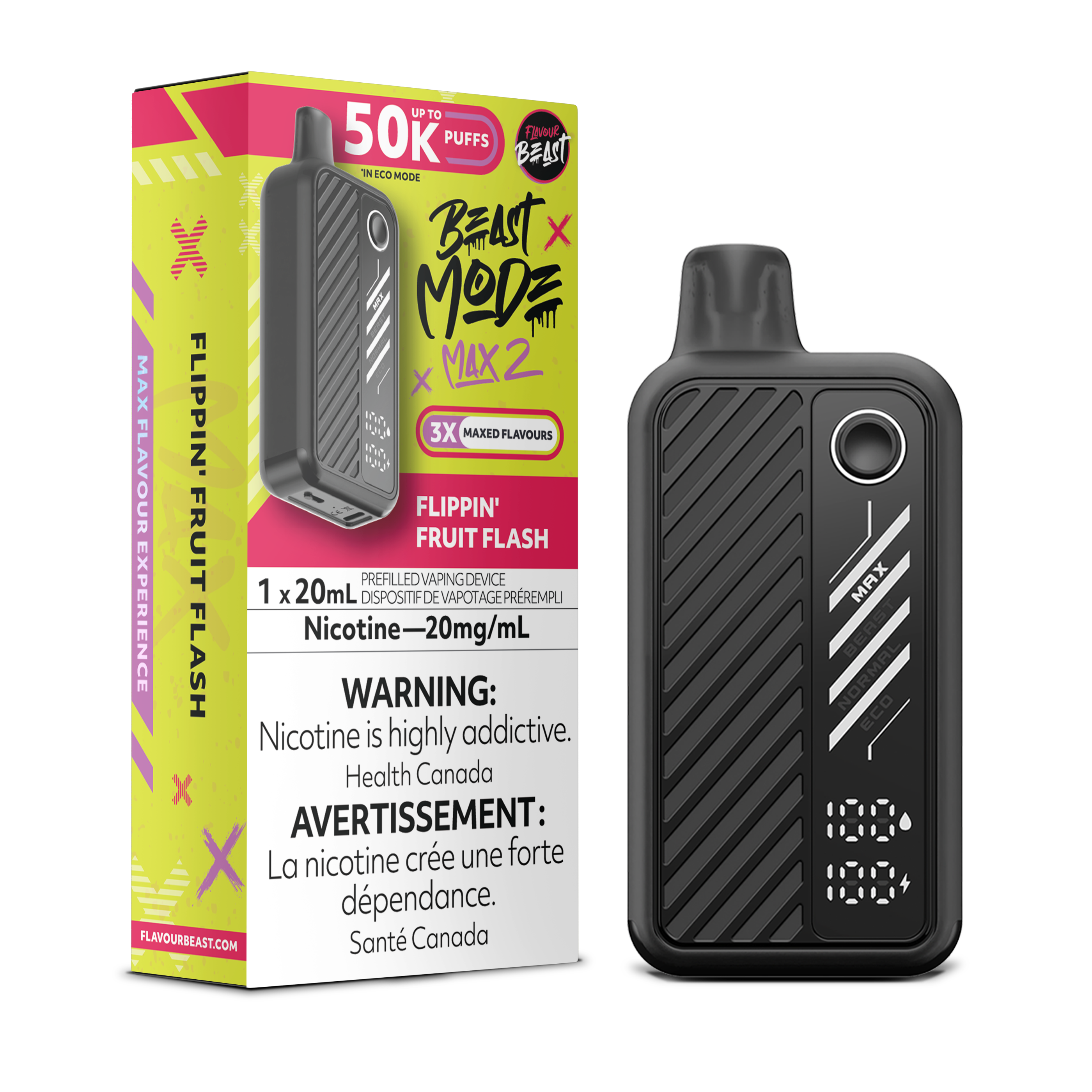 FLIPPIN' FRUIT FLASH - FLAVOUR BEAST BEAST MODE MAX 2 (20mL) (ONTARIO)