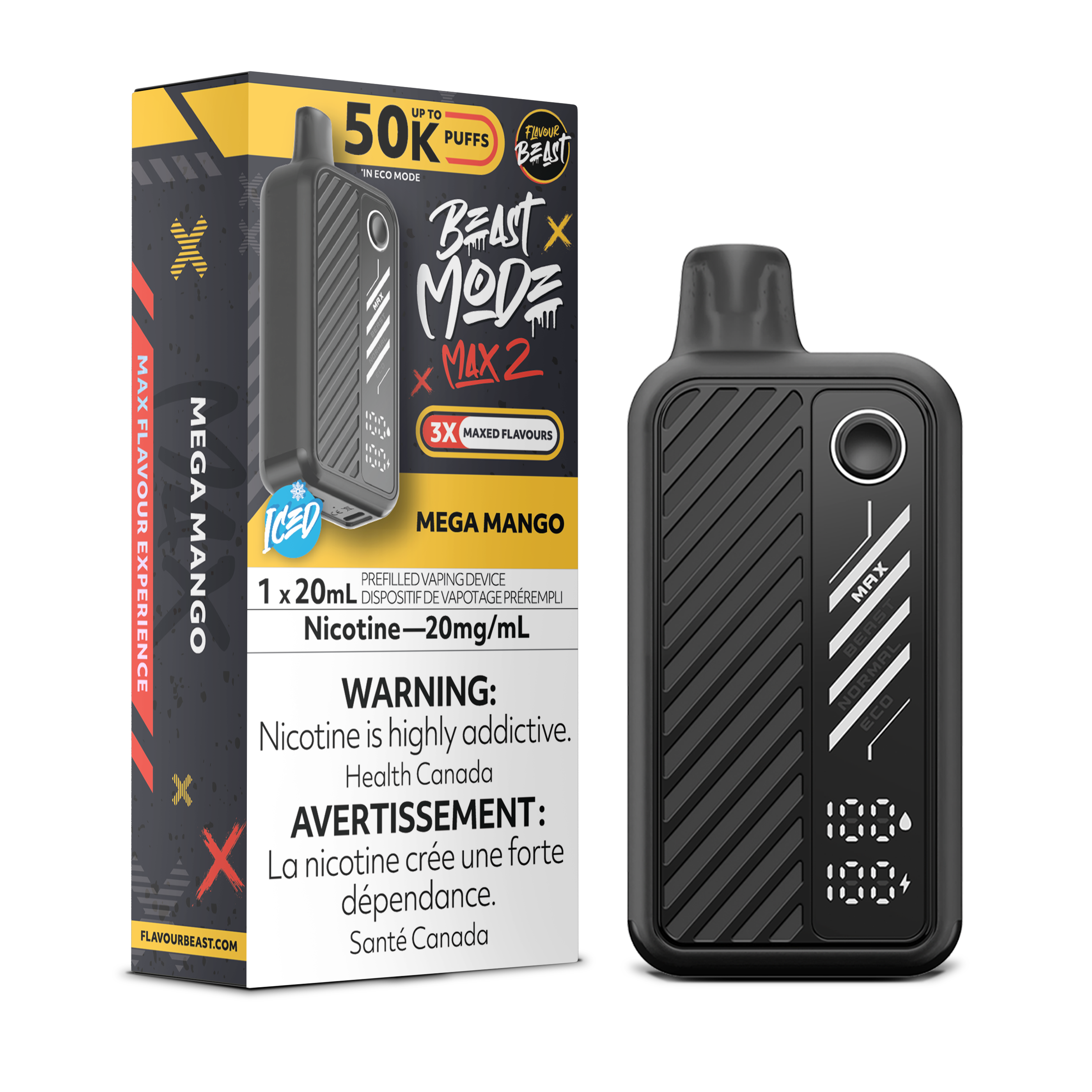 MEGA MANGO - FLAVOUR BEAST BEAST MODE MAX 2 (20mL) (ONTARIO)