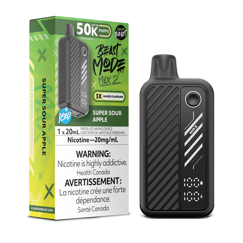 SUPER SOUR APPLE - FLAVOUR BEAST BEAST MODE MAX 2 (20mL) (ONTARIO)