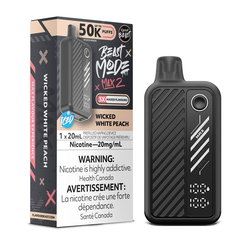 WICKED WHITE PEACH - FLAVOUR BEAST BEAST MODE MAX 2 (20mL) (ONTARIO)