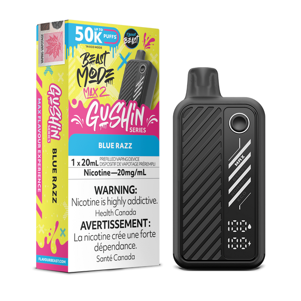 GUSHIN BLUE RAZZ  - FLAVOUR BEAST BEAST MODE MAX 2 (20mL) (ONTARIO)