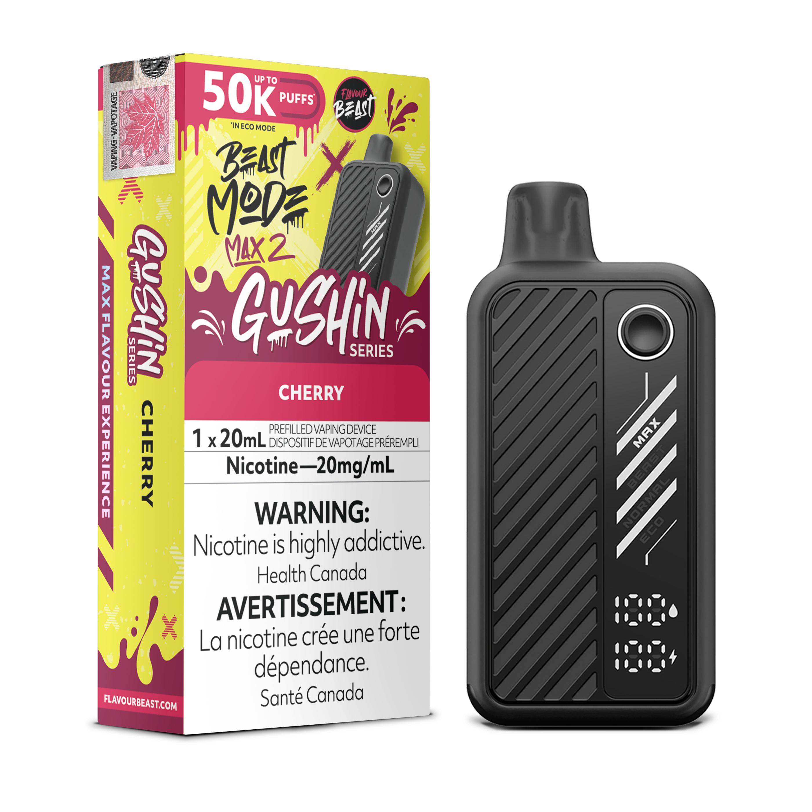 GUSHIN CHERRY  - FLAVOUR BEAST BEAST MODE MAX 2 (20mL) (ONTARIO)