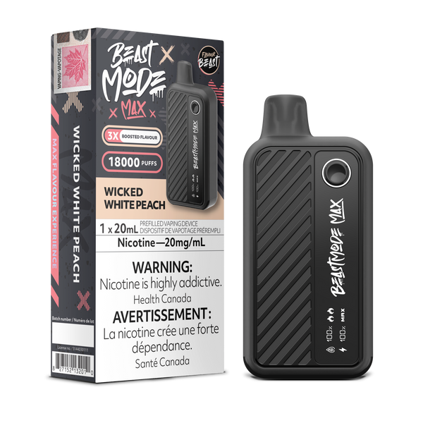 WICKED WHITE PEACH - FLAVOUR BEAST BEAST MODE MAX (20mL) (ONTARIO)