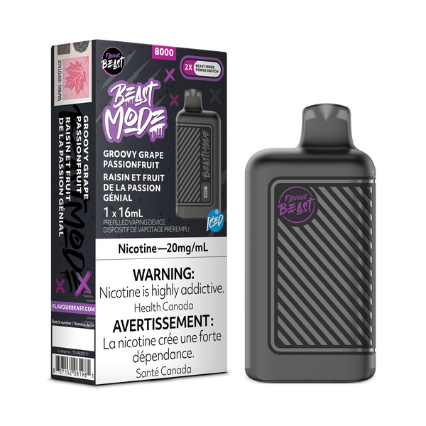 GROOVY GRAPE PASSIONFRUIT ICED - FLAVOUR BEAST BEAST MODE 8K (ONTARIO)