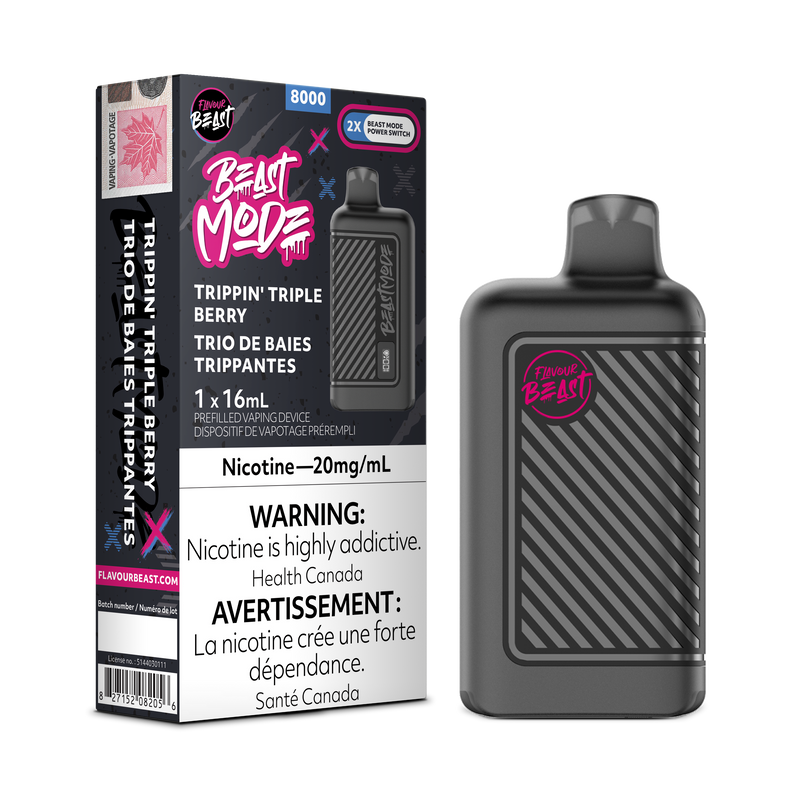 TRIPPIN' TRIPLE BERRY - FLAVOUR BEAST BEAST MODE 8K (ONTARIO)