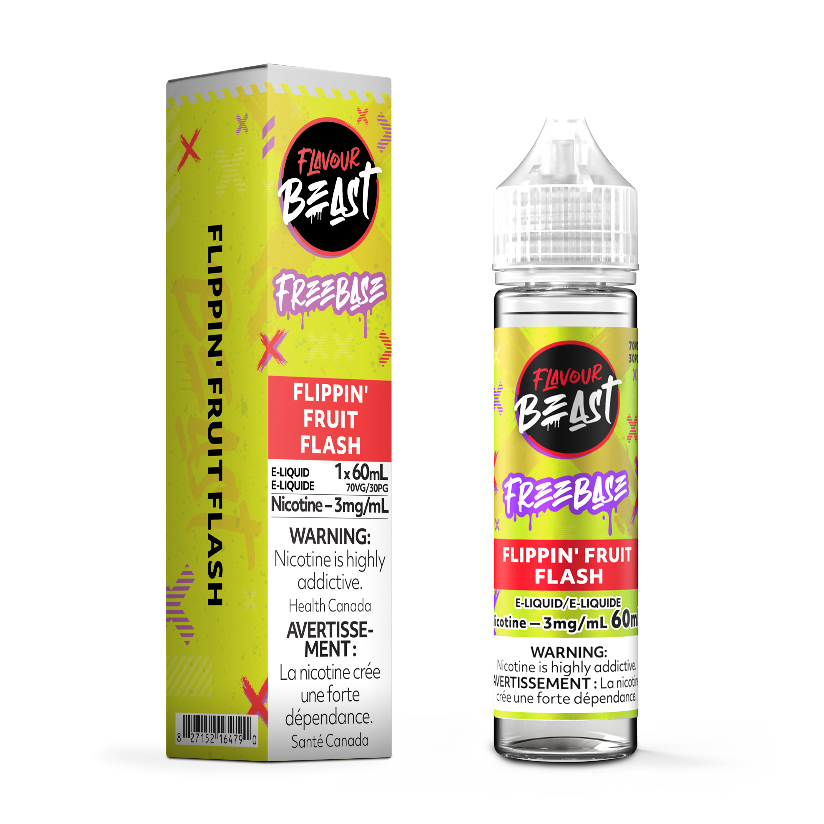 FLIPPIN' FRUIT FLASH - FLAVOUR BEAST FREEBASE E LIQUID (60mL) (ONTARIO)