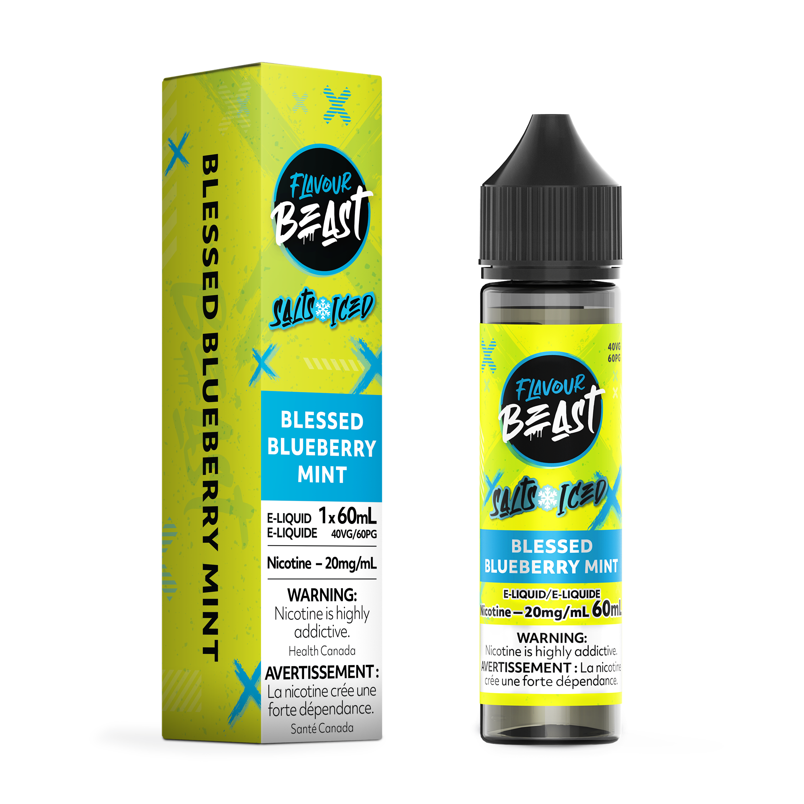 BLESSED BLUEBERRY MINT (ICED) - FLAVOUR BEAST E LIQUID (60mL) (ONTARIO)