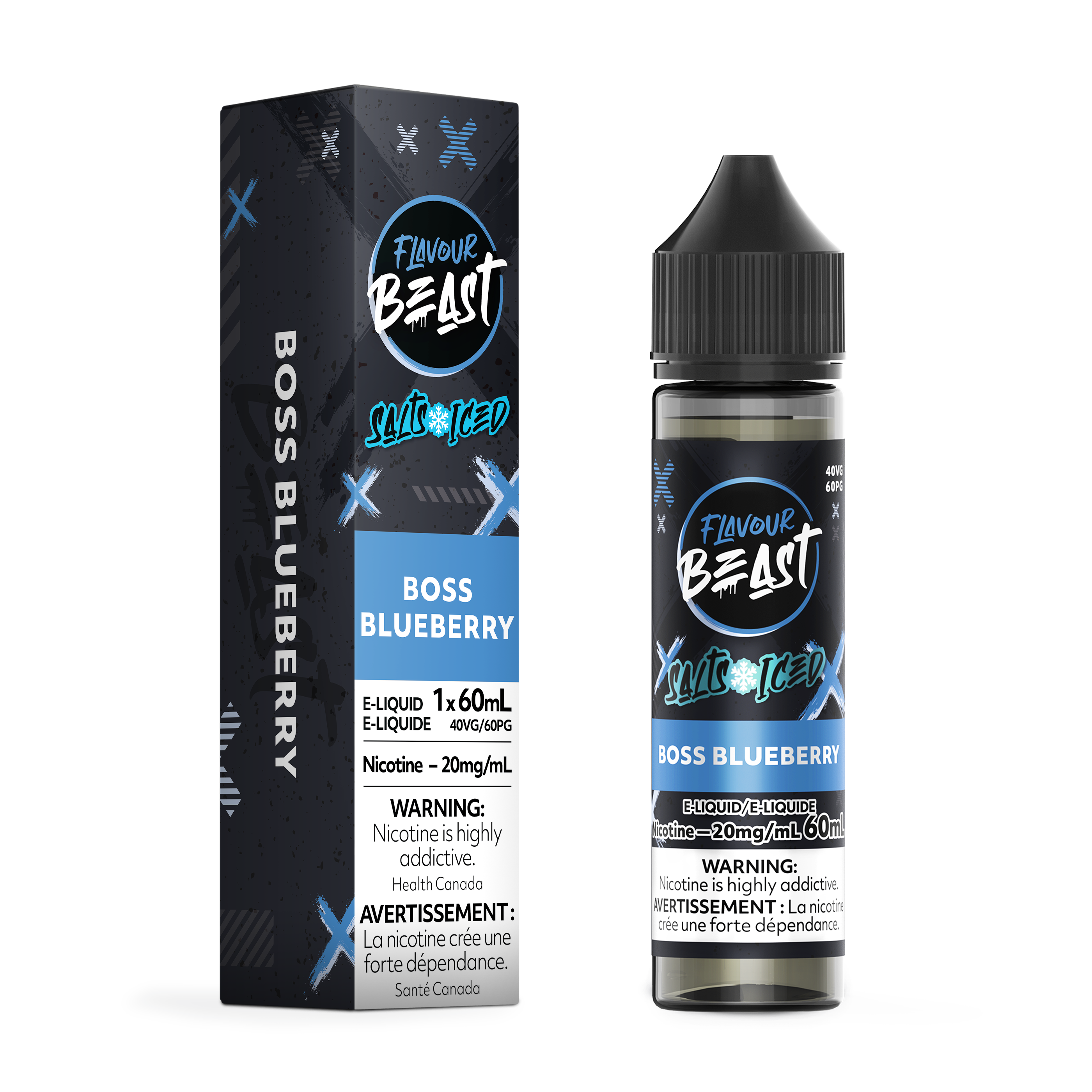 BOSS BLUEBERRY - FLAVOUR BEAST E LIQUID (60mL) (ONTARIO)