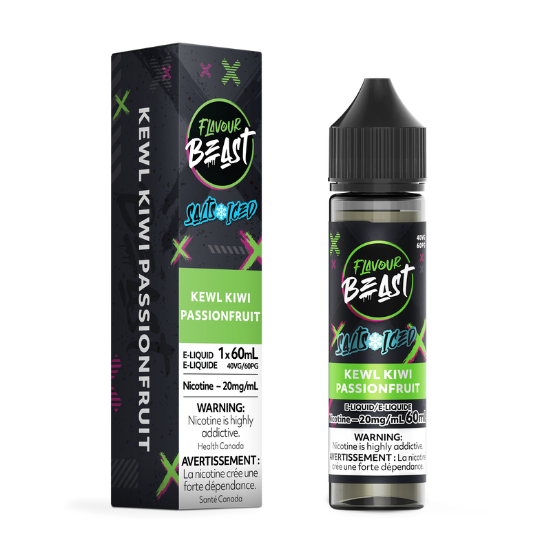 KEWL KIWI PASSIONFRUIT (ICED) - FLAVOUR BEAST E LIQUID (60mL) (ONTARIO)
