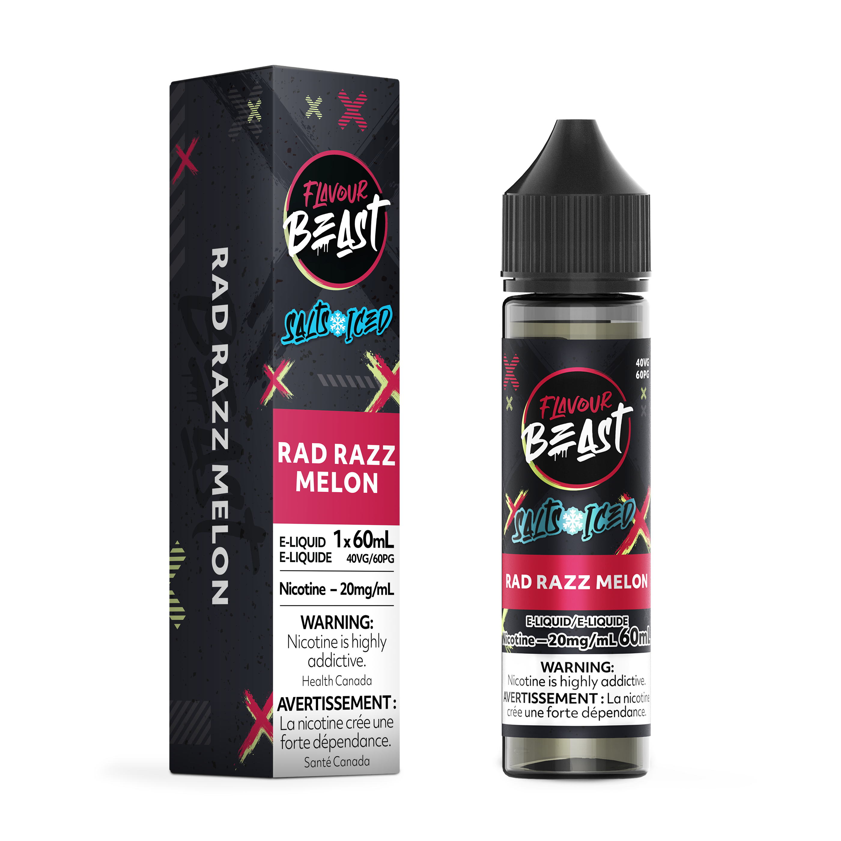 RAD RAZZ MELON (ICED) - FLAVOUR BEAST E LIQUID (60mL) (ONTARIO)