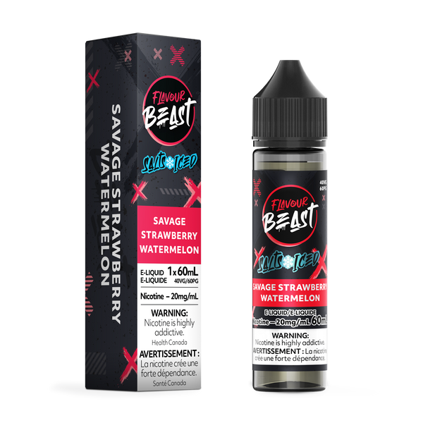 SAVAGE STRAWBERRY WATERMELON - FLAVOUR BEAST E LIQUID (60mL) (ONTARIO)
