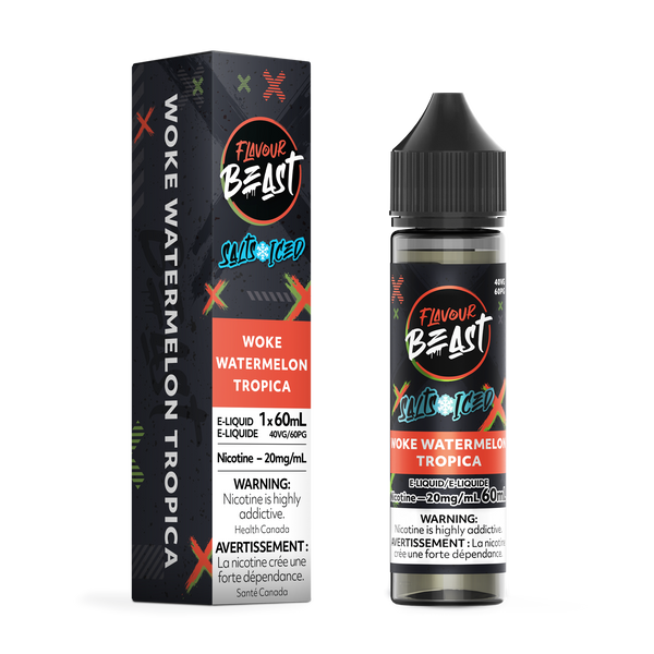 WOKE WATERMELON TROPICA (ICED) - FLAVOUR BEAST E LIQUID (60mL) (ONTARIO)
