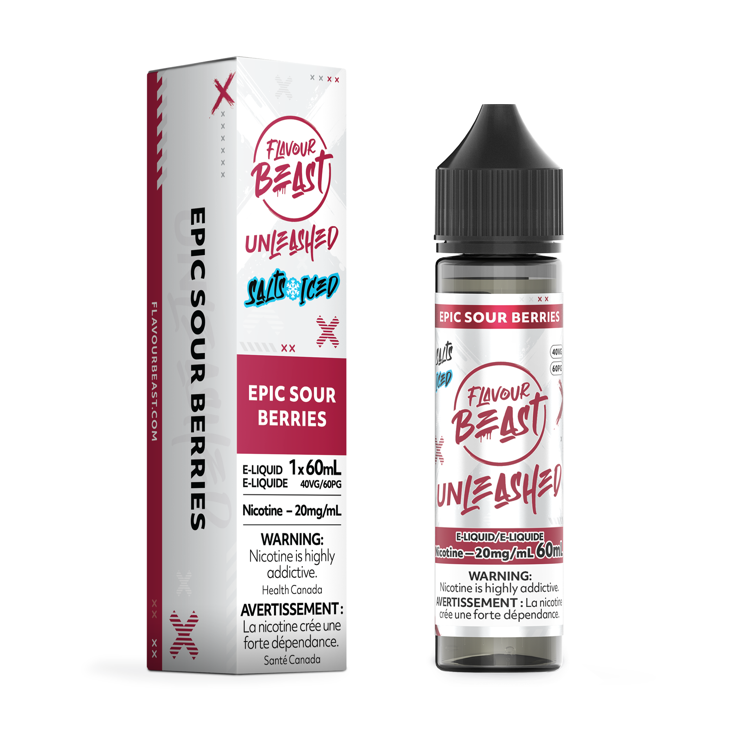 EPIC SOUR BERRIES (ICED) - FB UNLEASHED E LIQUID (60mL)