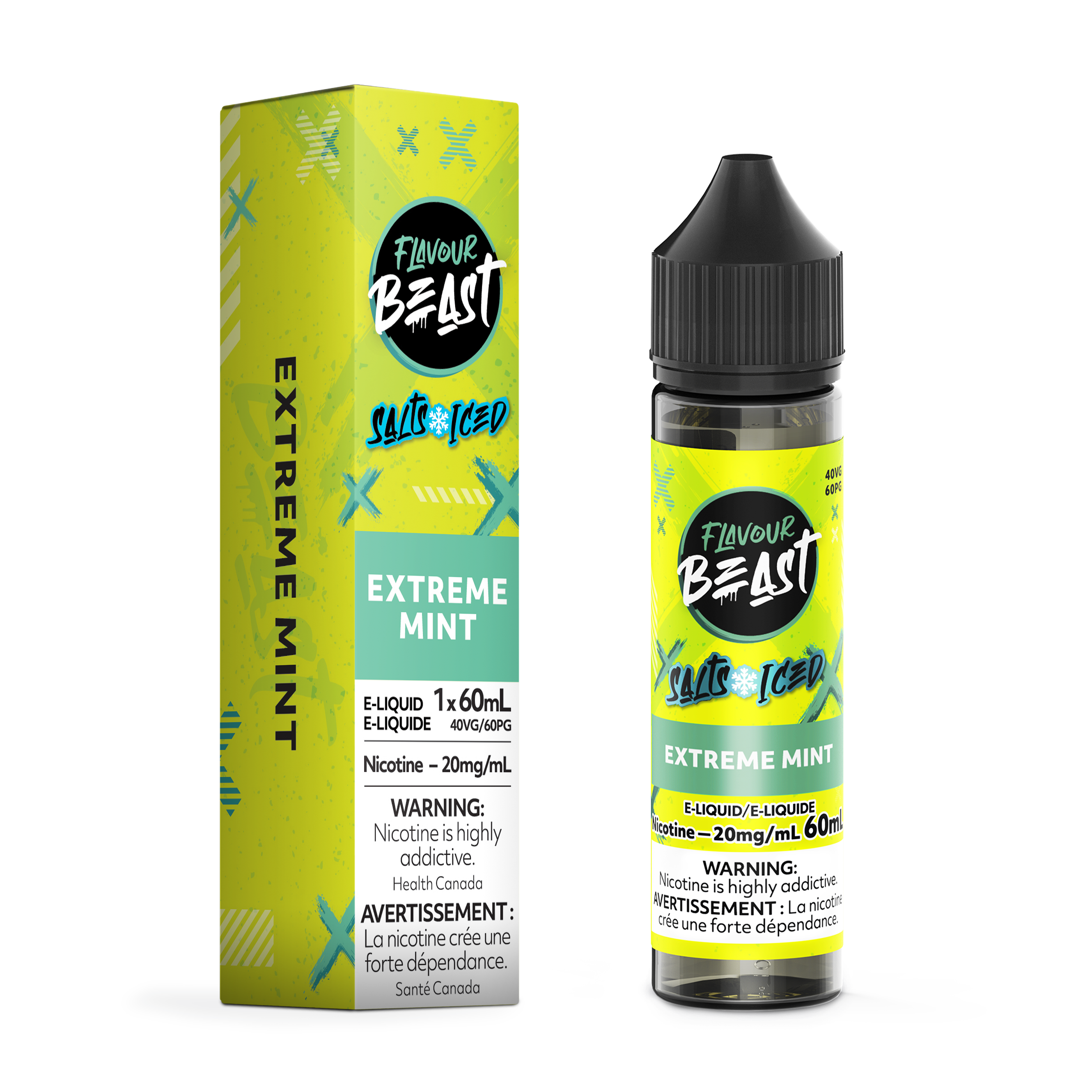 EXTREME MINT (ICED) - FLAVOUR BEAST E LIQUID (60mL) (ONTARIO)