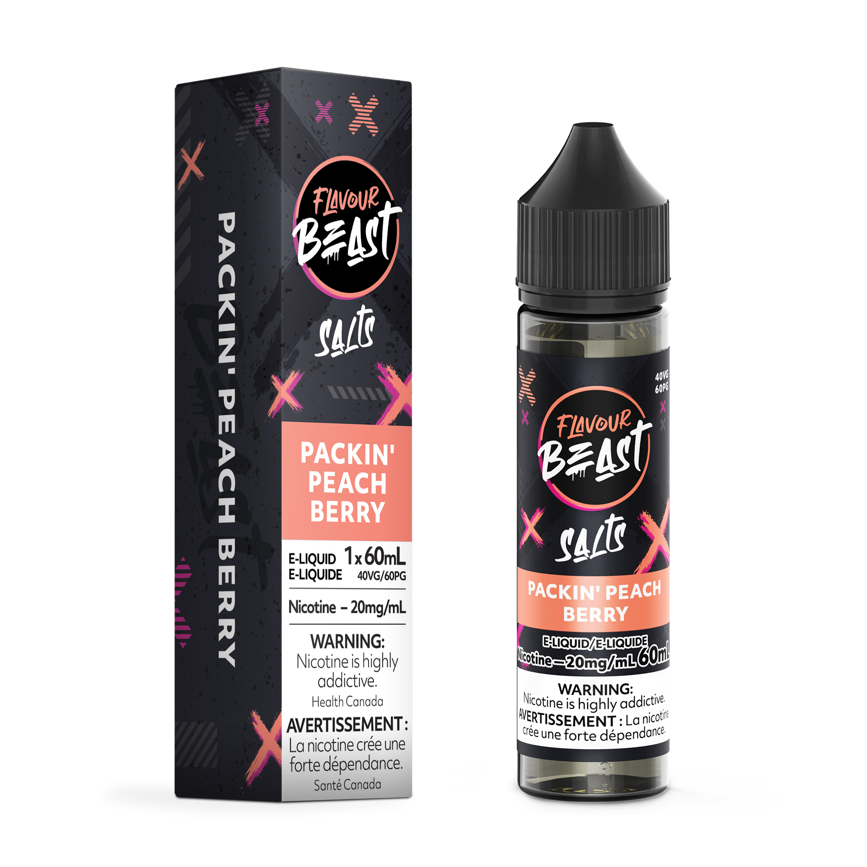 PACKIN' PEACH BERRY - FLAVOUR BEAST E LIQUID (60mL) (ONTARIO)