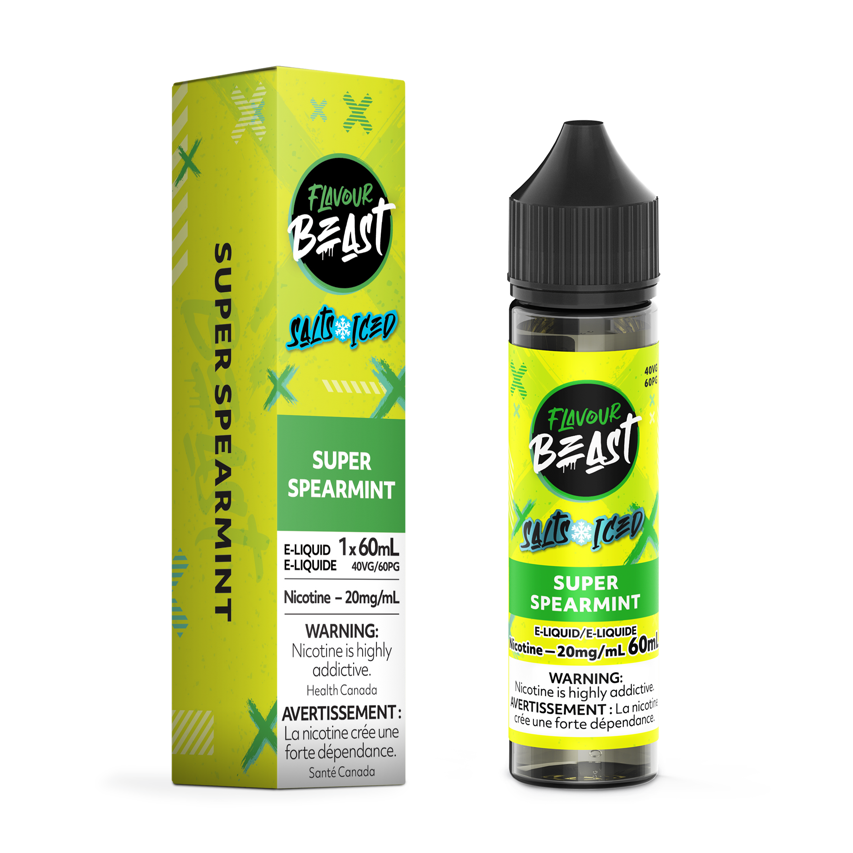 SUPER SPEARMINT (ICED) - FLAVOUR BEAST E LIQUID (60mL) (ONTARIO)