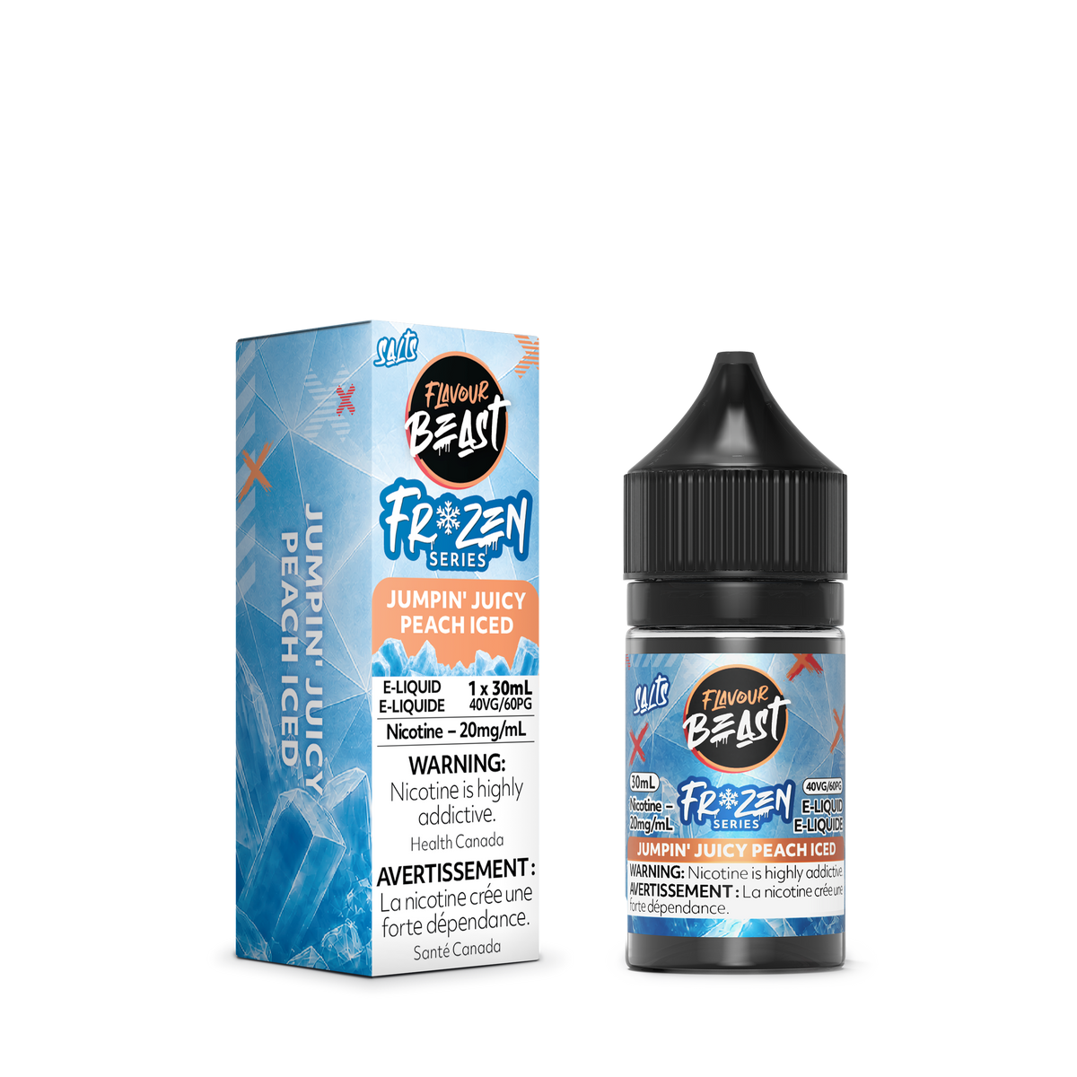 JUMPIN' JUICY PEACH ICED - FLAVOUR BEAST FROZEN E LIQUID (30mL)