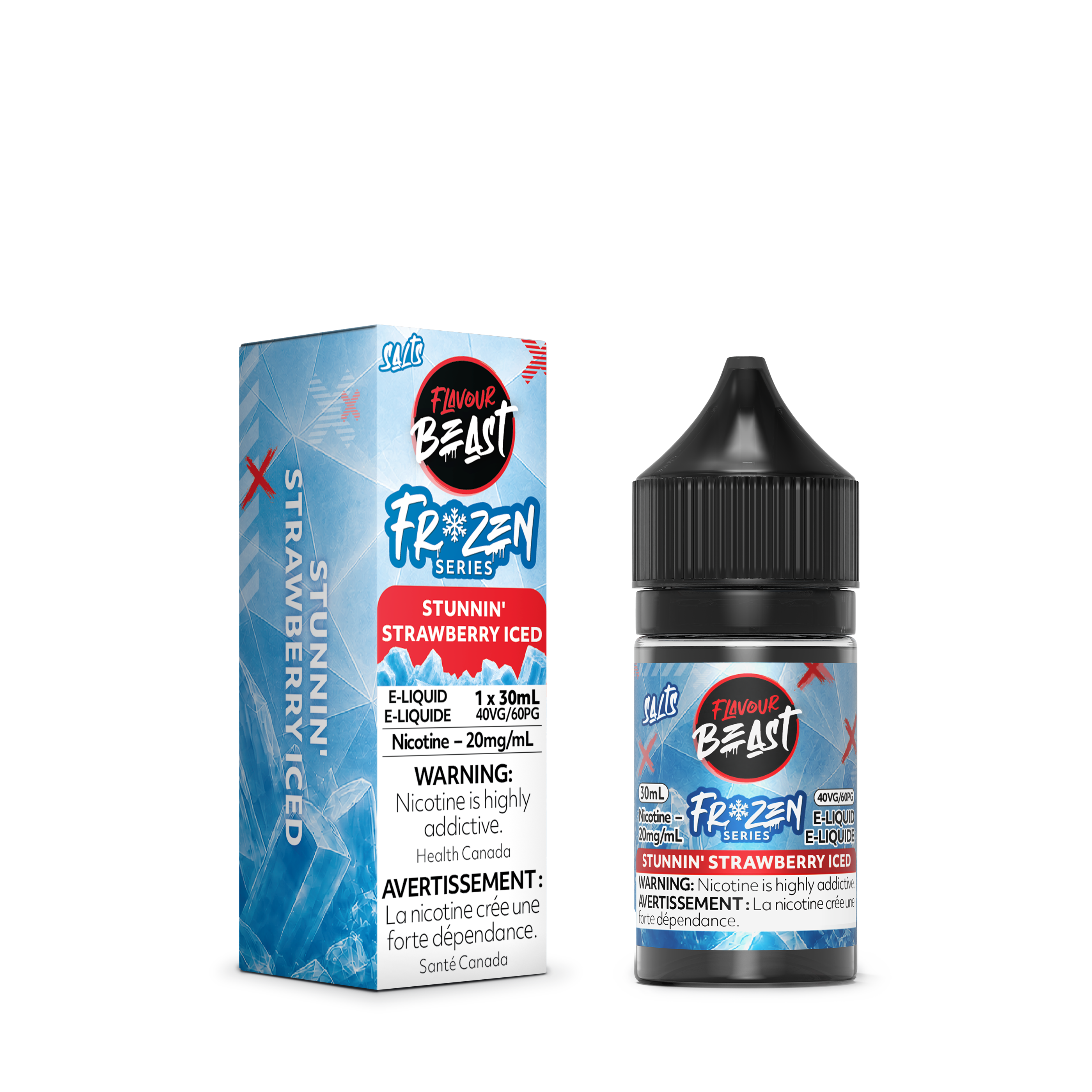 STUNNIN' STRAWBERRY ICED - FLAVOUR BEAST FROZEN E LIQUID (30mL)