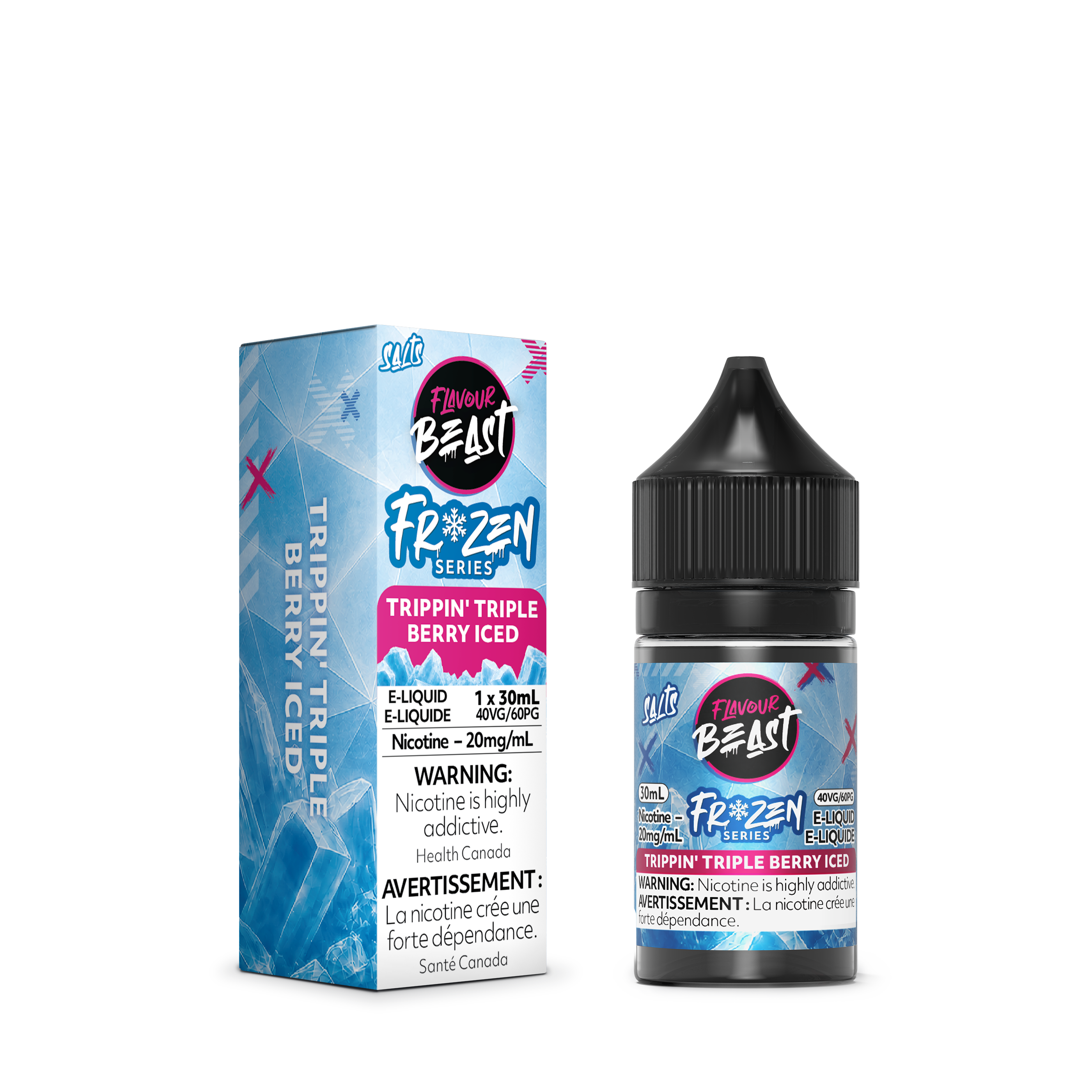 TRIPPIN' TRIPLE BERRY ICED - FLAVOUR BEAST FROZEN E LIQUID (30mL)