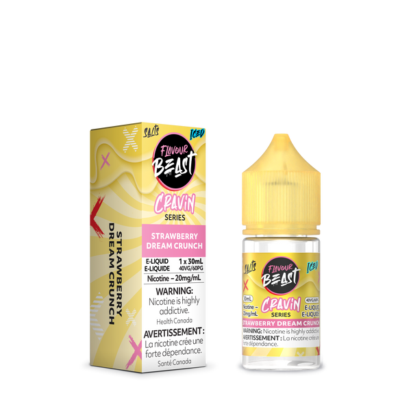 STRAWBERRY DREAM CRUNCH (ICED) - FLAVOUR BEAST CRAVIN' E-LIQUID  (30mL)
