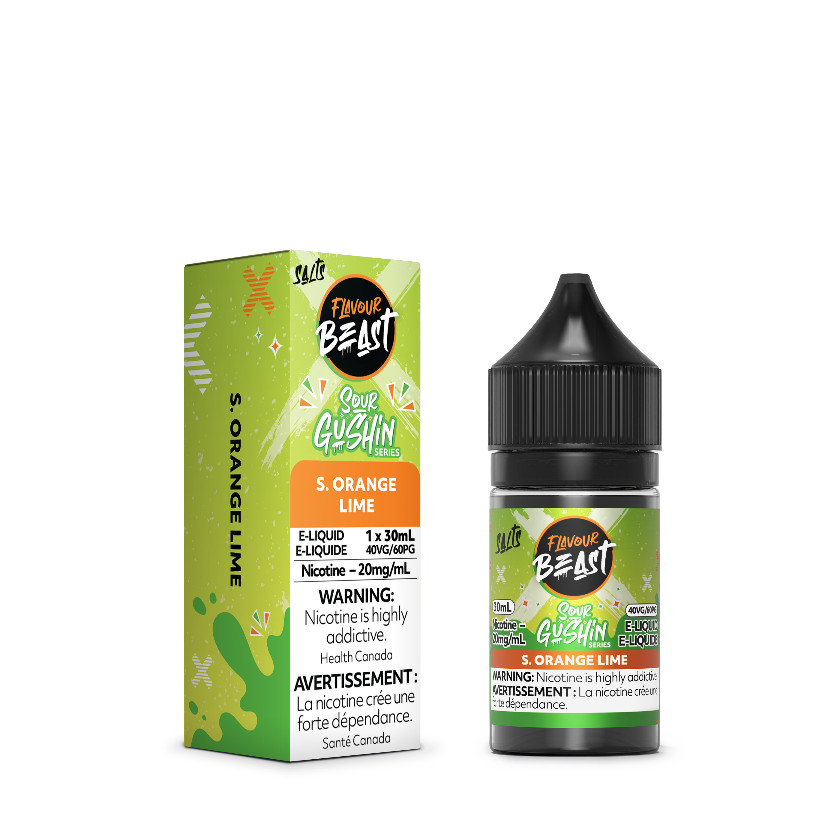 GUSHIN S. ORANGE LIME - FLAVOUR BEAST E LIQUID (30mL)