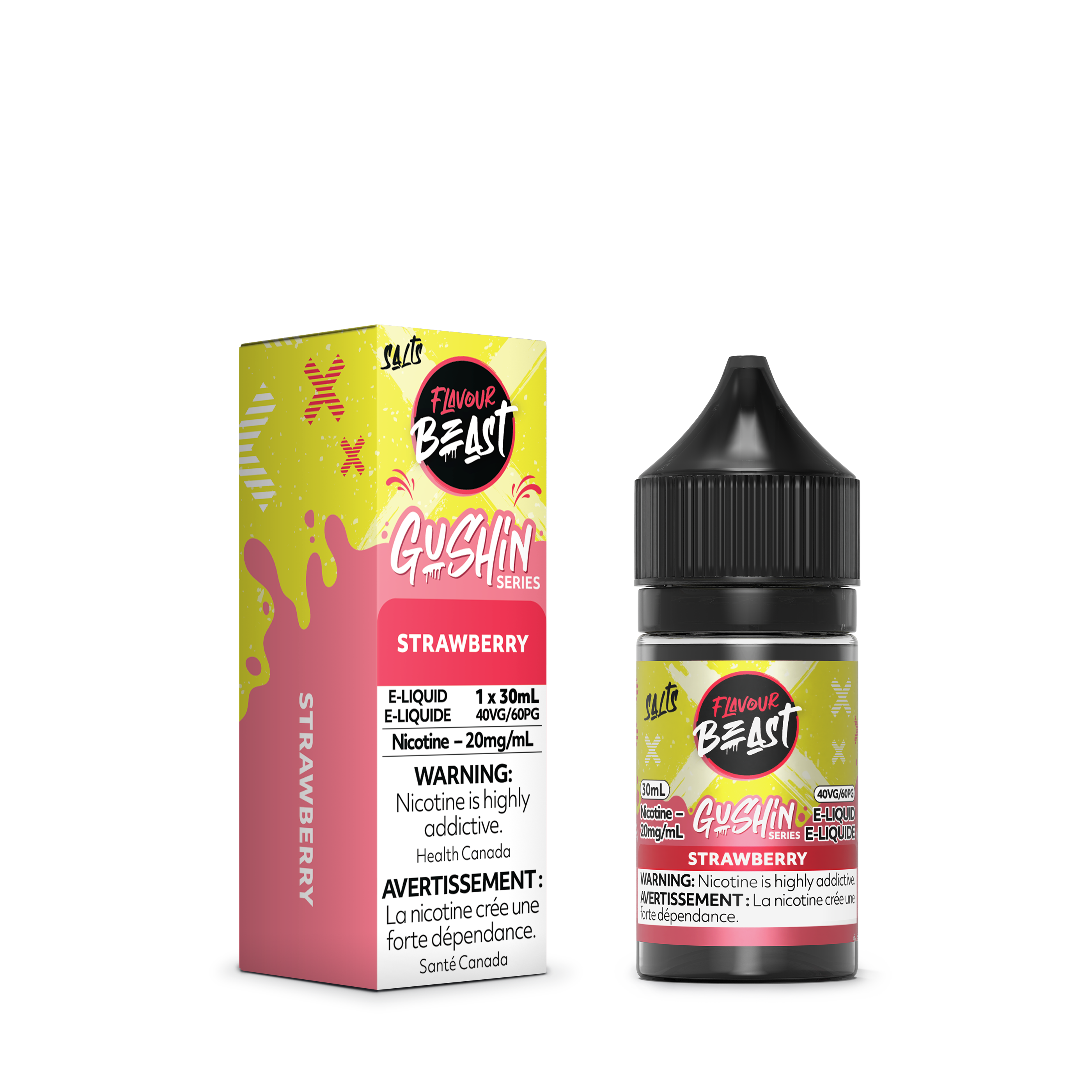 GUSHIN S. STRAWBERRY KIWI - FLAVOUR BEAST E LIQUID (30mL)