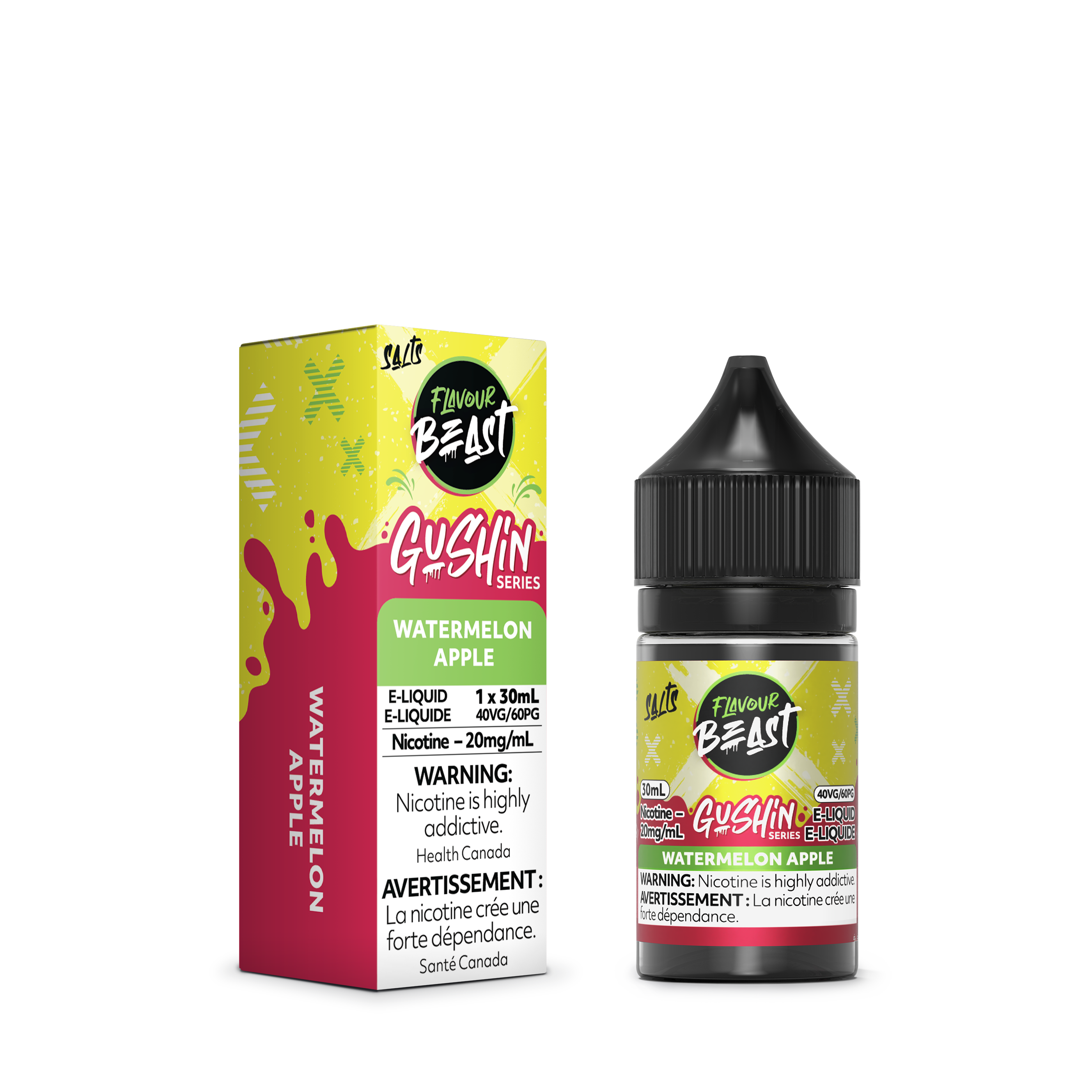 GUSHIN WATERMELON APPLE- FLAVOUR BEAST E LIQUID (30mL)