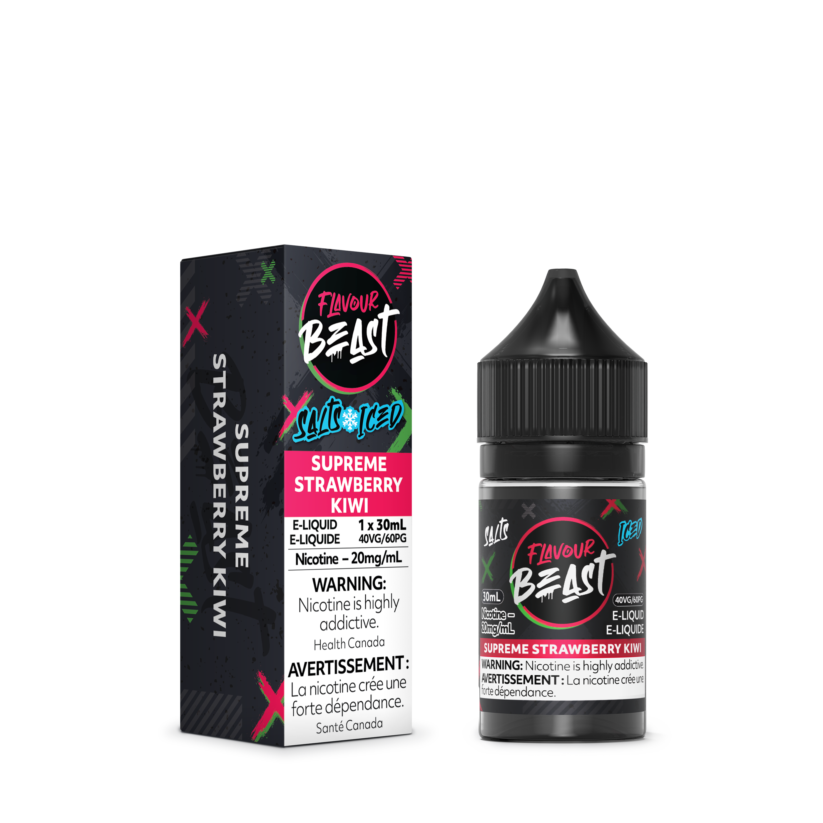 SUPREME STRAWBERRY KIWI - FLAVOUR BEAST E LIQUID (30mL)