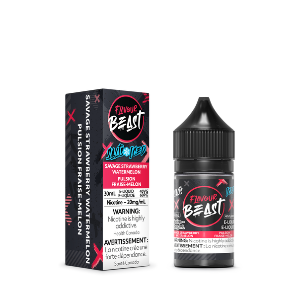 SAVAGE STRAWBERRY WATERMELON ICED - FLAVOUR BEAST E LIQUID (30mL)