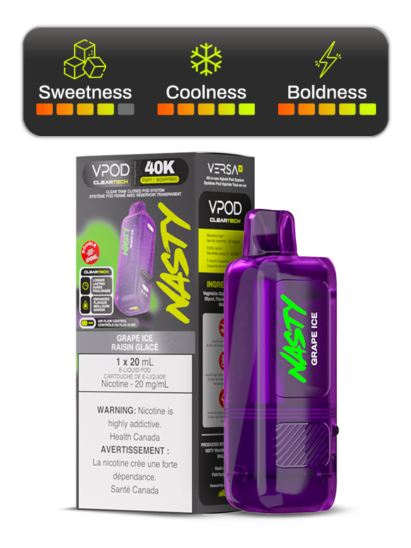 GRAPE ICE VPOD - VERSA X BY NASTY (20mL) *VERSA X DEVICE REQUIRED*