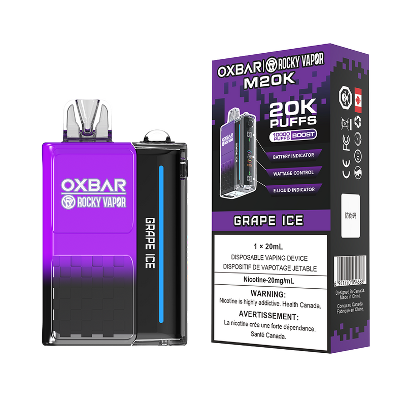 GRAPE ICE - OXBAR M20K BY ROCKY VAPOR