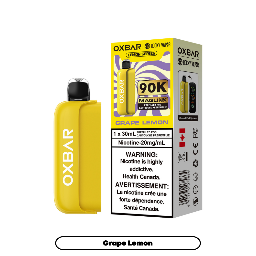 GRAPE LEMON - OXBAR MAGLINK (POD ONLY, MAGLINK DEVICE REQUIRED) 30mL)