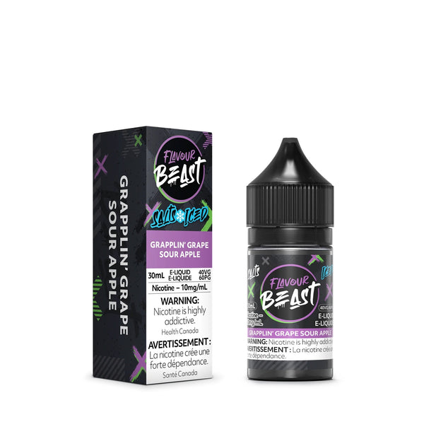 GRAPPLIN' GRAPE SOUR APPLE ICED - FLAVOUR BEAST E LIQUID (30mL) (ONTARIO)